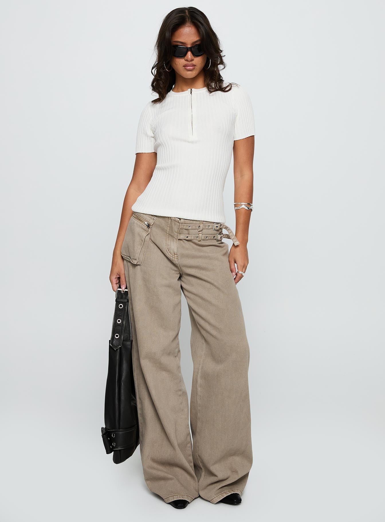 Hold The Line Zip Through Top White、mySite、solidvoid