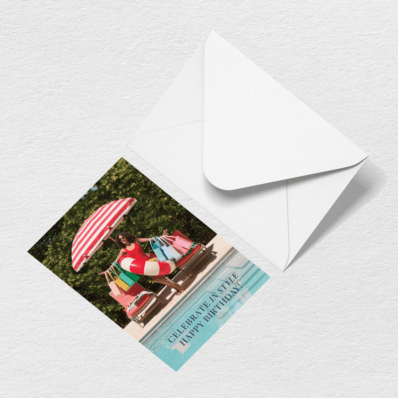 Happy Birthday Umbrella Greeting Card、mySite、solidvoid