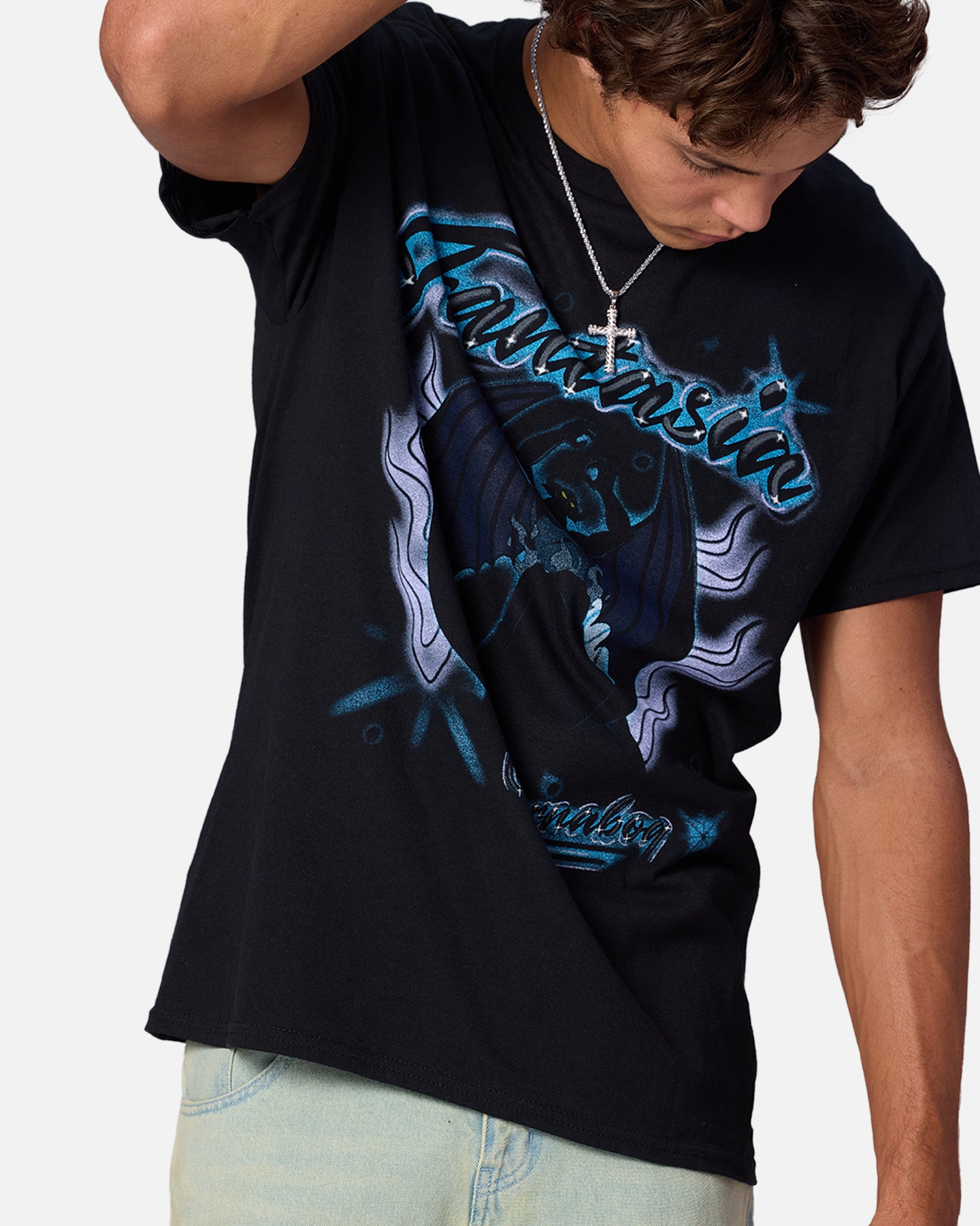 Goat Crew Disney Fantasia Chernabog Airbrush T-Shirt Black、mySite、zt4zffjzw