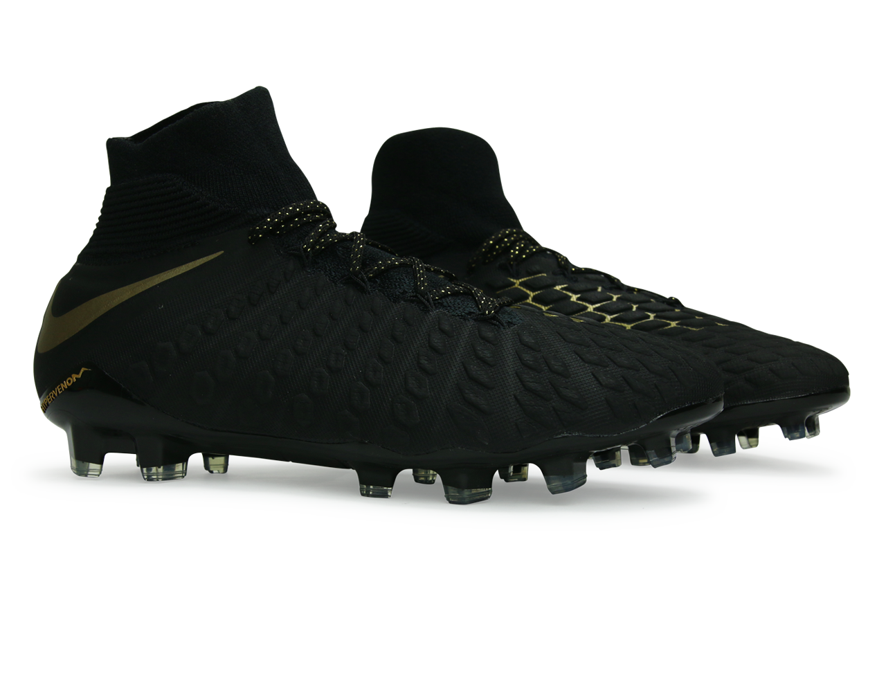 Nike Men's Hypervenom 3 Elite DF FG Black/Metallic Vivid Gold、mySite、bottomscart