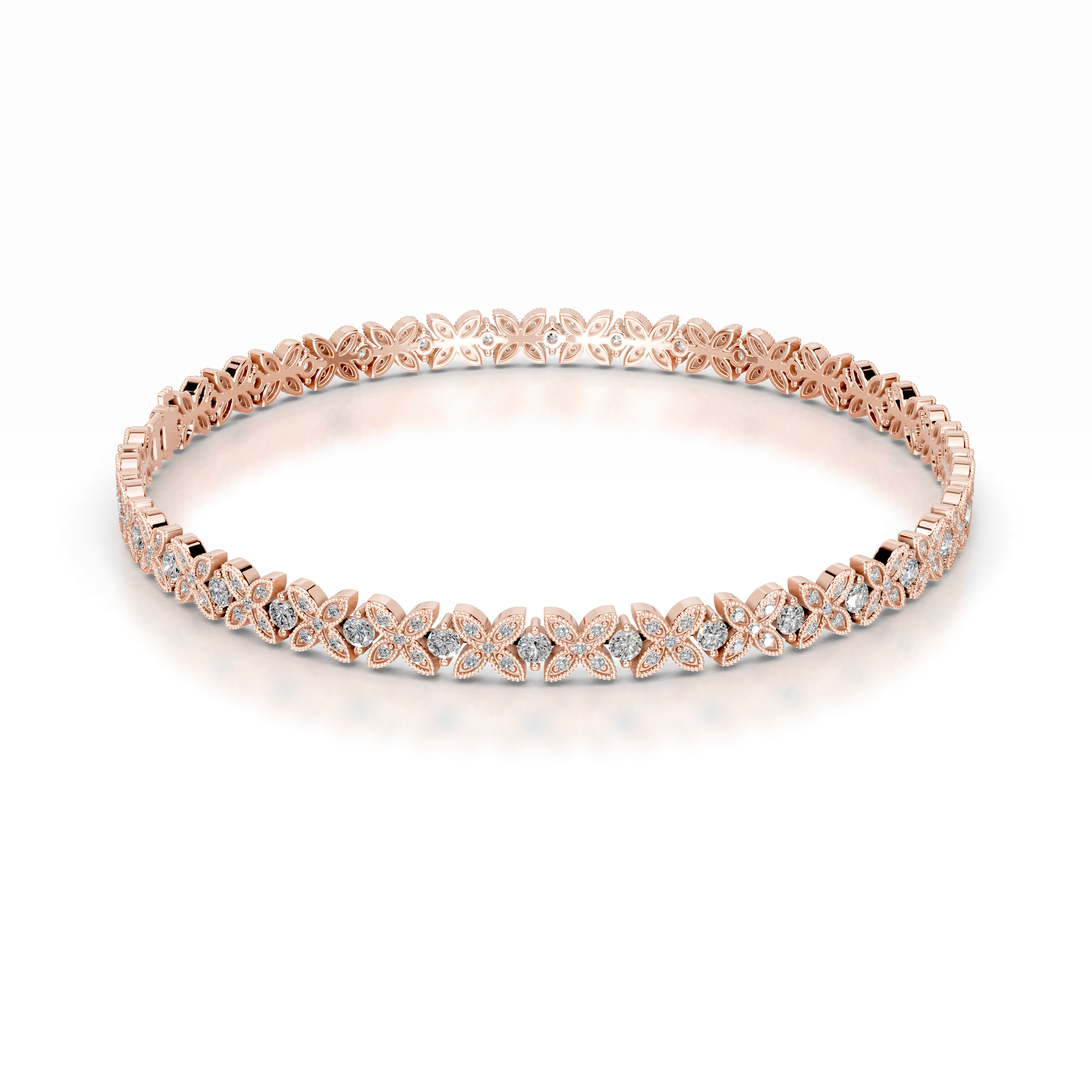 Kathleen Lab Grown Diamond Tennis Bracelet (2.5 Carat) -14K Rose Gold、mySite、hinf8tx79