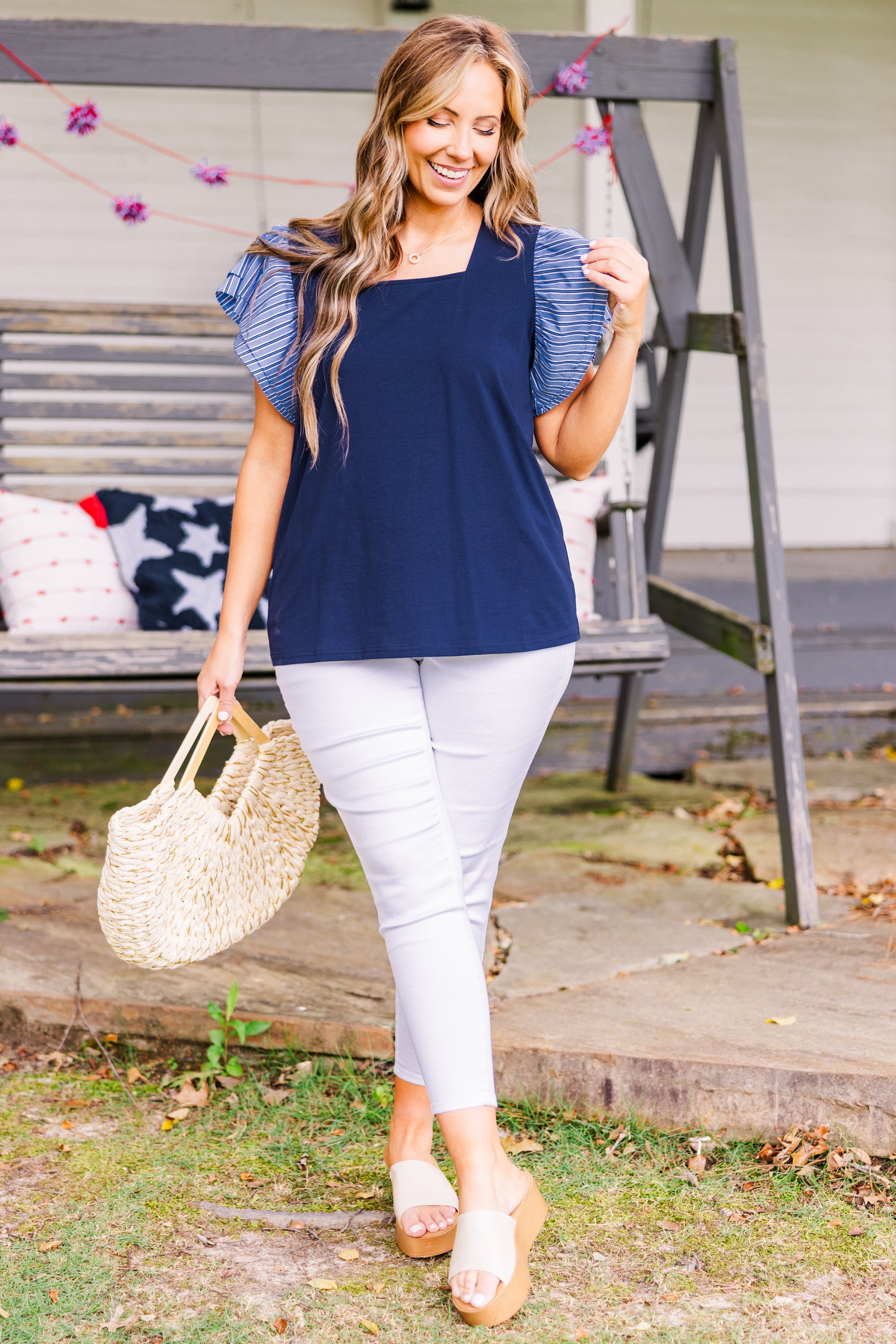  Up And Coming Top, Navy-Blue、mySite、justintrudeaud