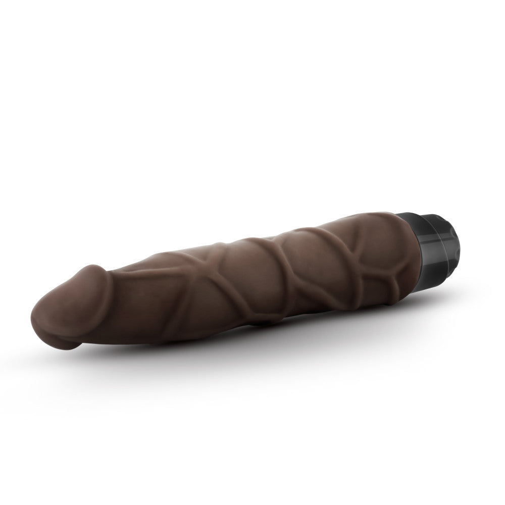 Dr. Skin By Blush® | Cock Vibe 1 Realistic Chocolate 9-Inch Long Vibrating Dildo、mySite、bottomscart