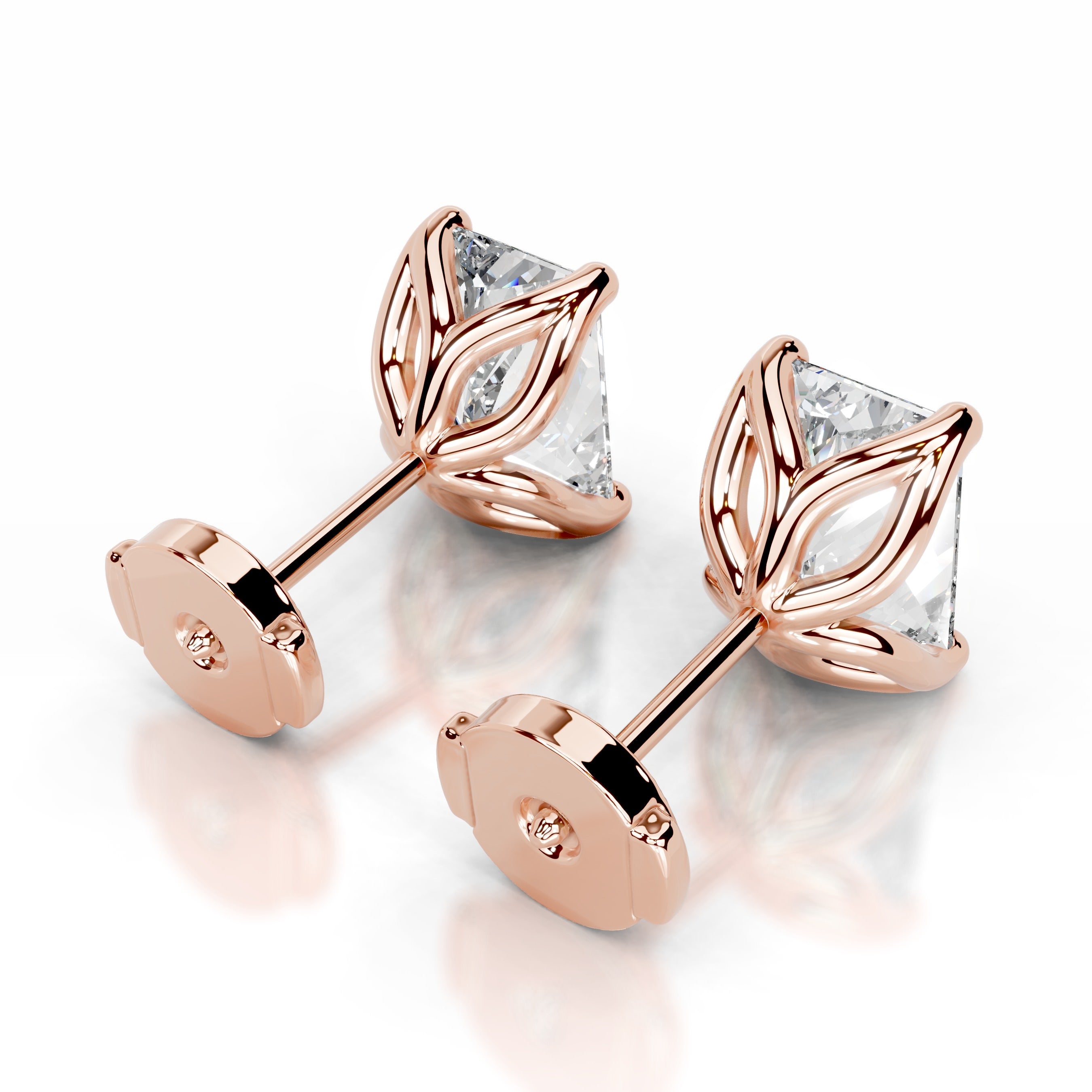 Doris Lab Grown Diamond Studs Earrings - 14K Rose Gold、mySite、hinf8tx79