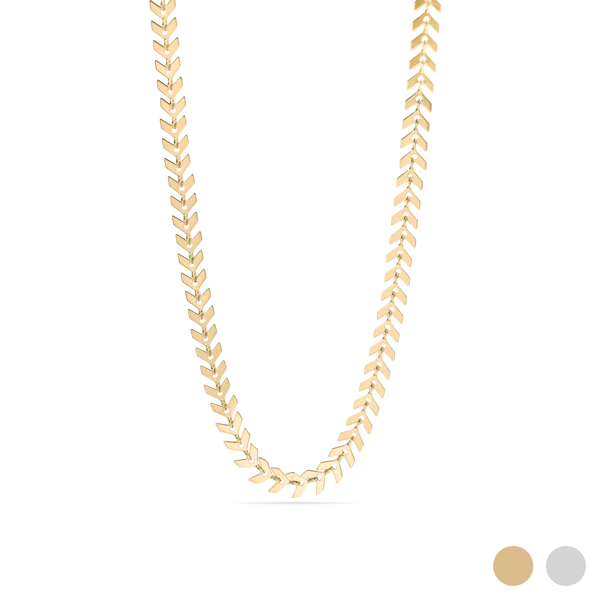 18K Gold PVD Stainless Steel Chevron Chain Necklace / CHN9955、mySite、dreamappss