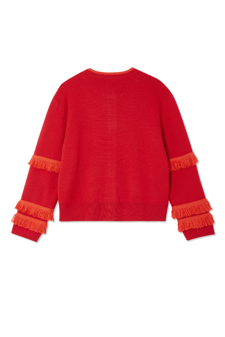Red Fringe Holly Cardigan、mySite、solidvoid