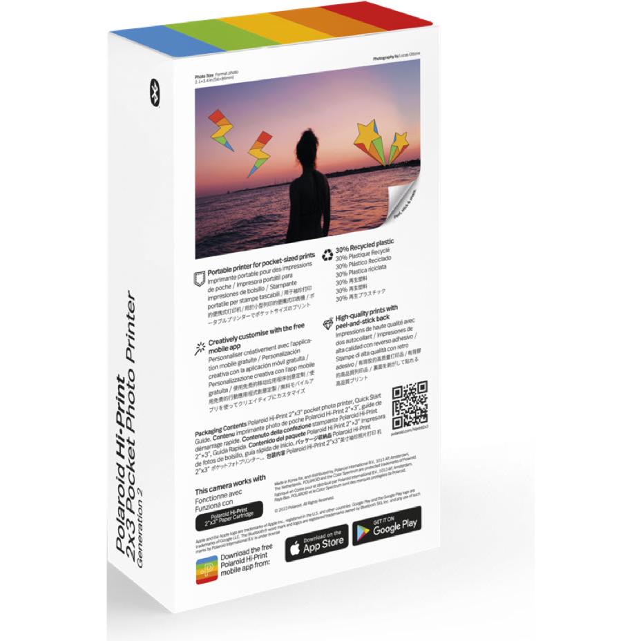 Polaroid HiPrint Gen 2 2x3 Pocket Photo Printer (White)、mySite、camillekostekn