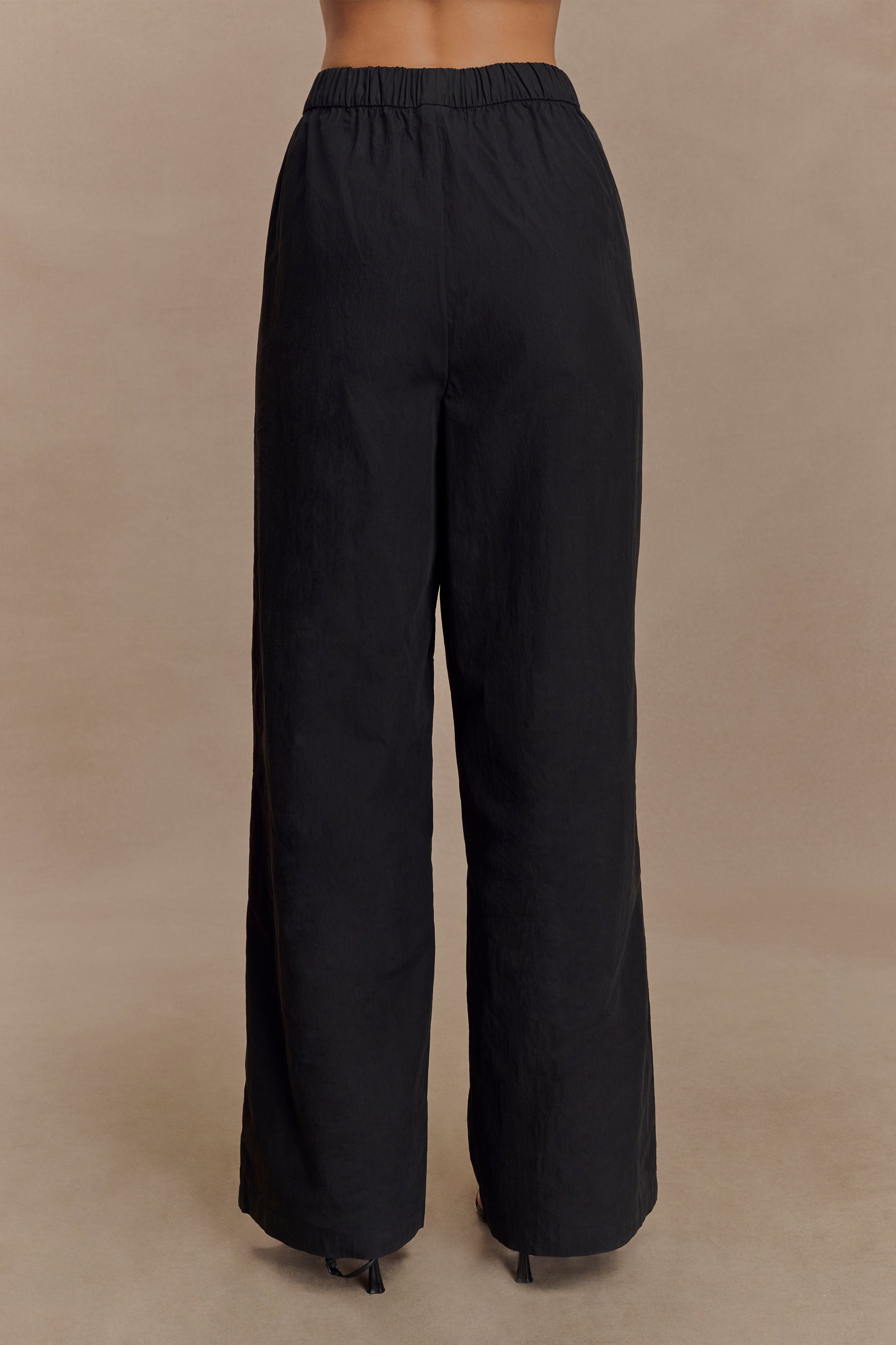 Campbell Cotton Wide Leg Pants - Black、mySite、solidvoid