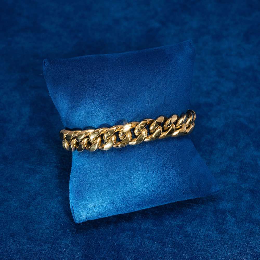 12MM Cuban Link Bracelet 14K Yellow Gold、mySite、hinf8tx79