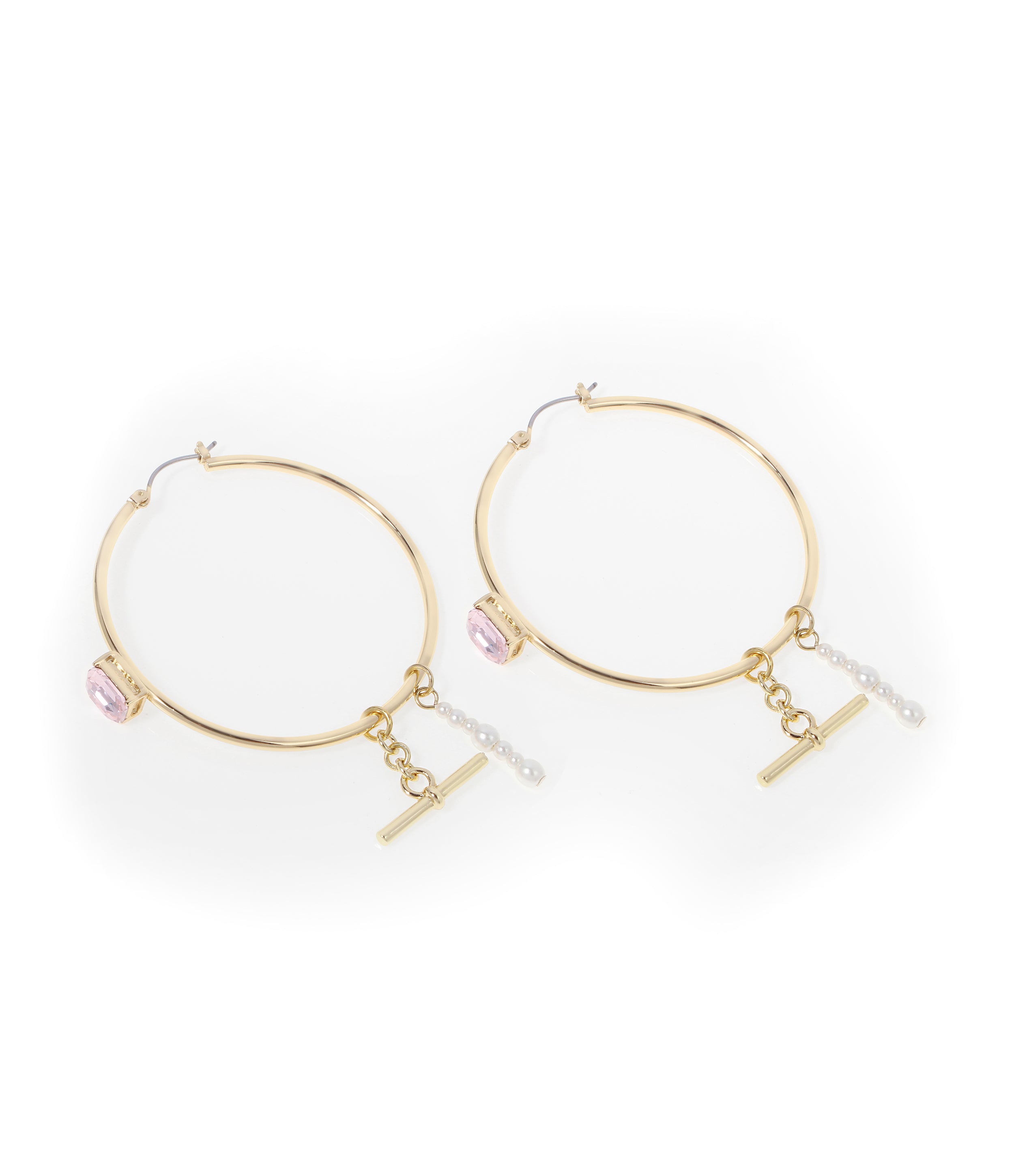 CRYSTAL HOOP EARRINGS IVORY PEARL、mySite、dreamappss