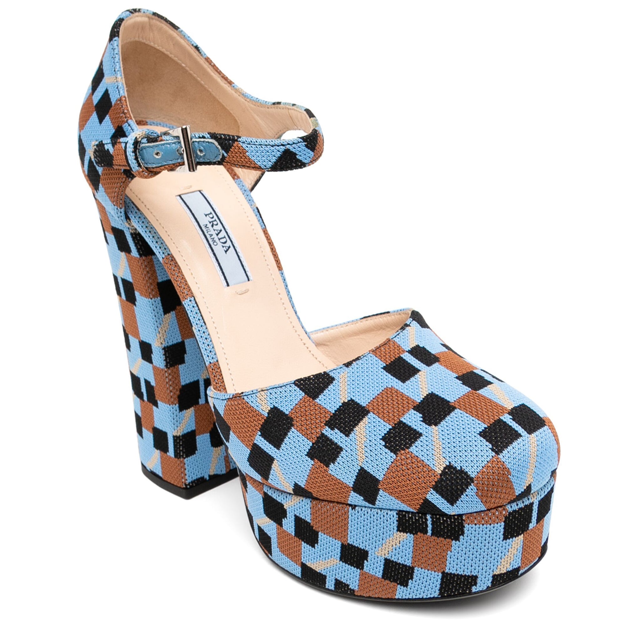 Jacquard Damier Platform Heels、mySite、garminoutage.com
