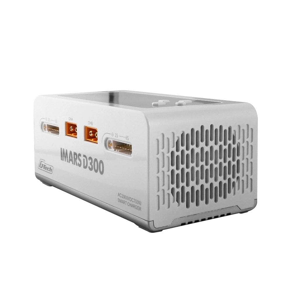  Gens Ace iMars D300 G-Tech AC/DC 300W/700W 1-6S 16A LiPo Charger - White - XT60、mySite、merchandisen