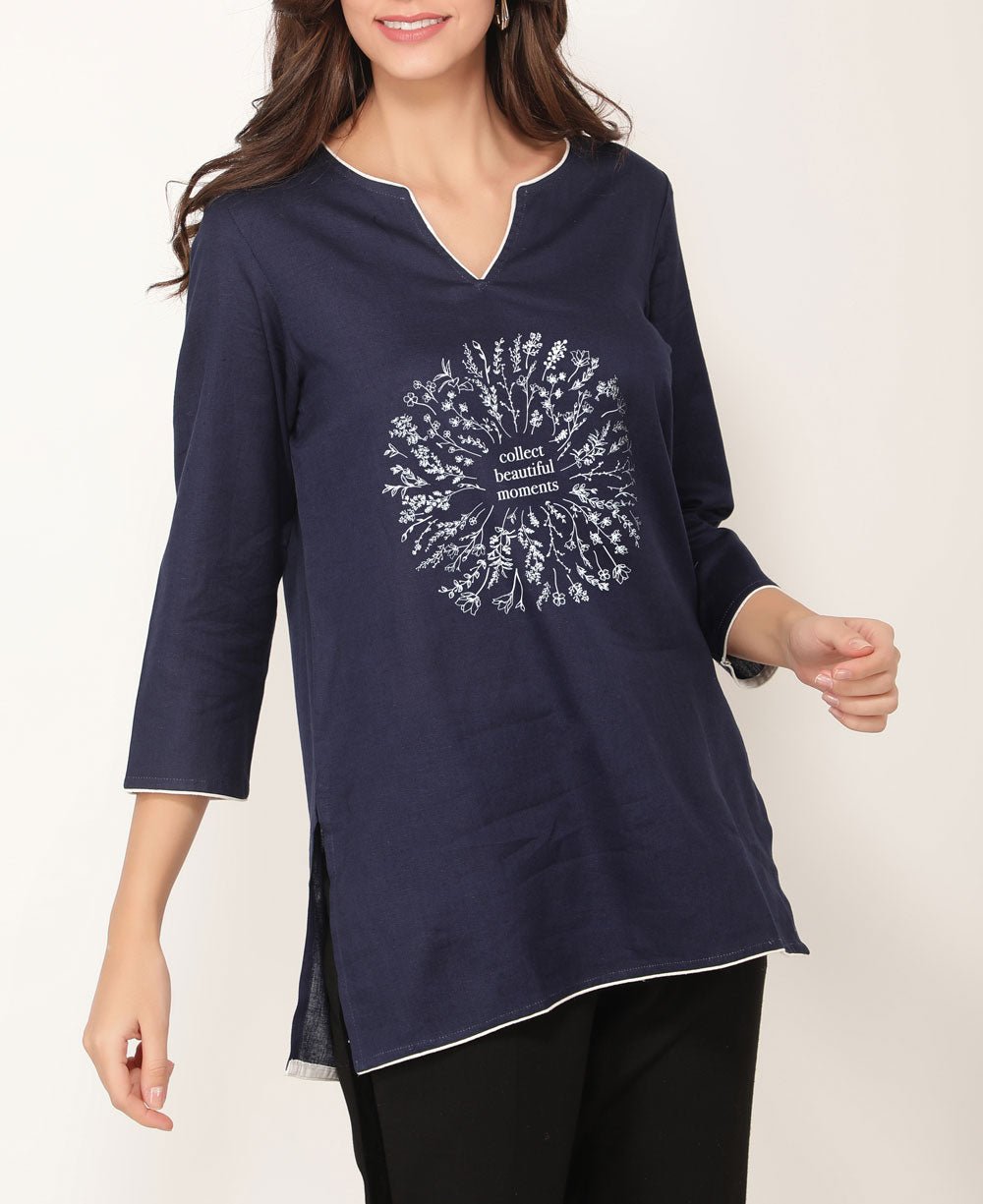 Collect Beautiful Moments Blue Tunic Top、mySite、topwebapps