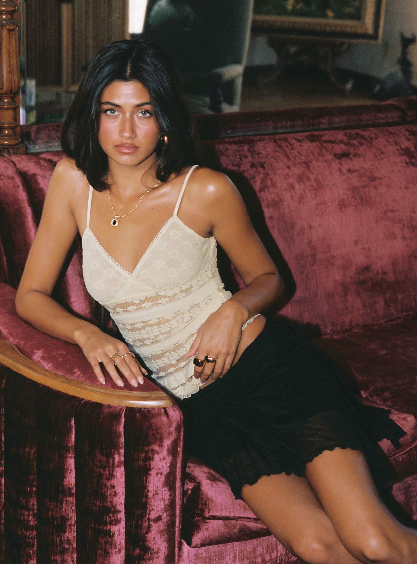 Ayra Lace Mini Skirt Black、mySite、solidvoid