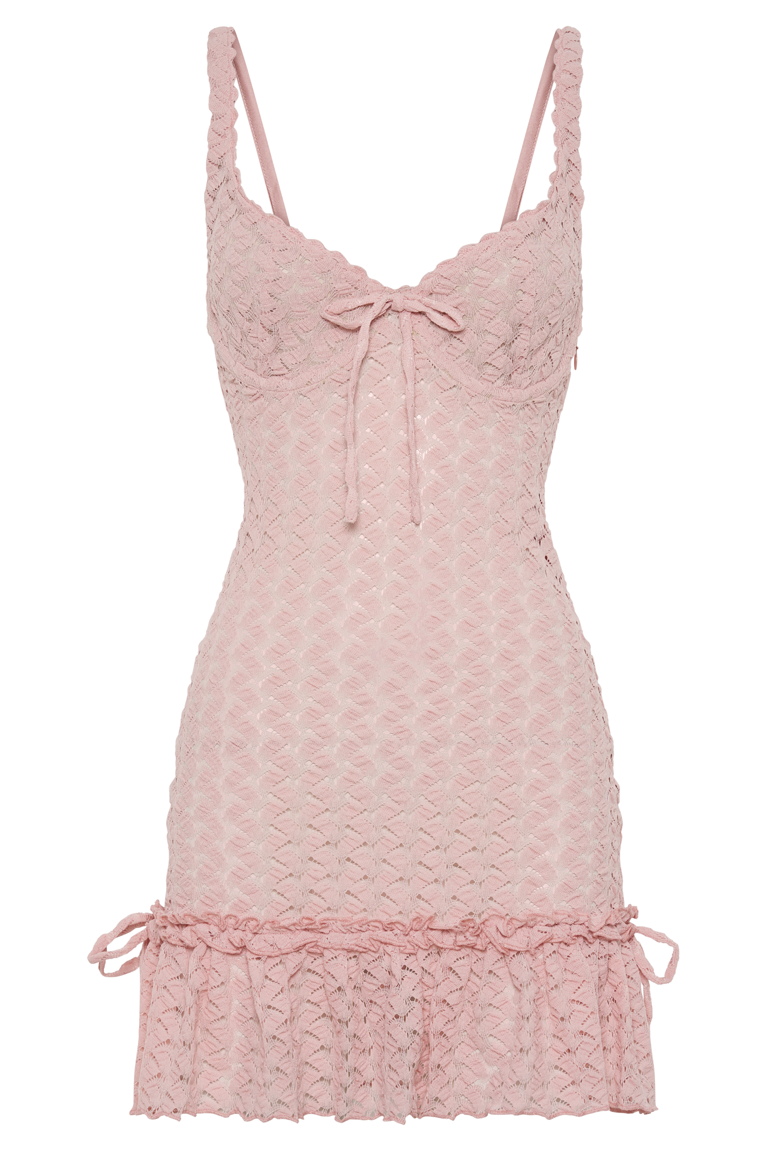 Marietta Cupped Lace Mini Dress - Fairy Floss Pink、mySite、solidvoid
