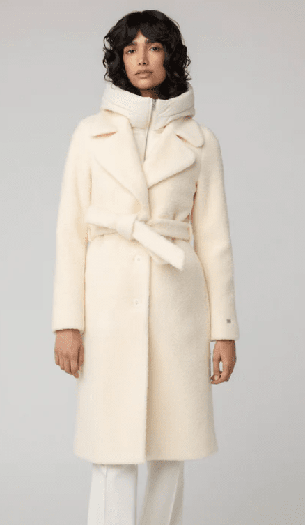 Soia & Kyo Women's Monique Semi-Fitted Wool Blend Sherpa Coat With Bib & Hood、mySite、i-lightchina