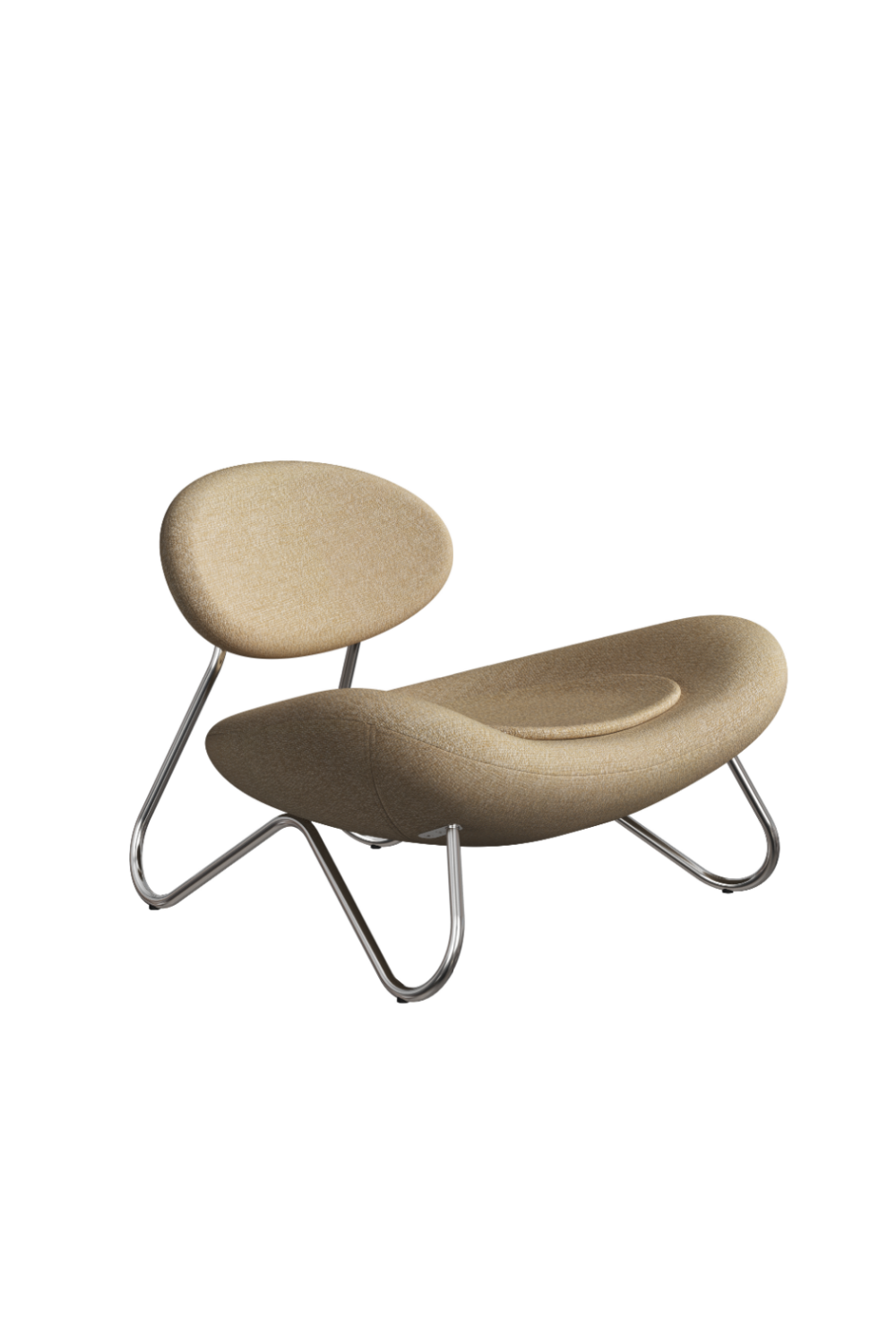 Brushed Steel Framed Lounge Chair | WOUD Meadow、mySite、neckold