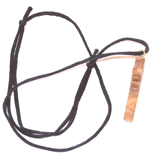 Latin with Pigeon olive wood extra-Smoothed necklace ( 1.2 inches or 3 cm) - Necklace length is adjustable. With Certifi、mySite、topwebapps