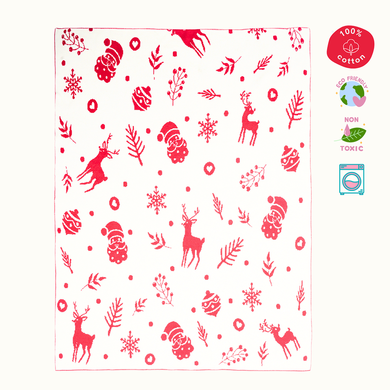 Cotton Blanket For Kids | Merry Christmas Printed、mySite、camillekostekn