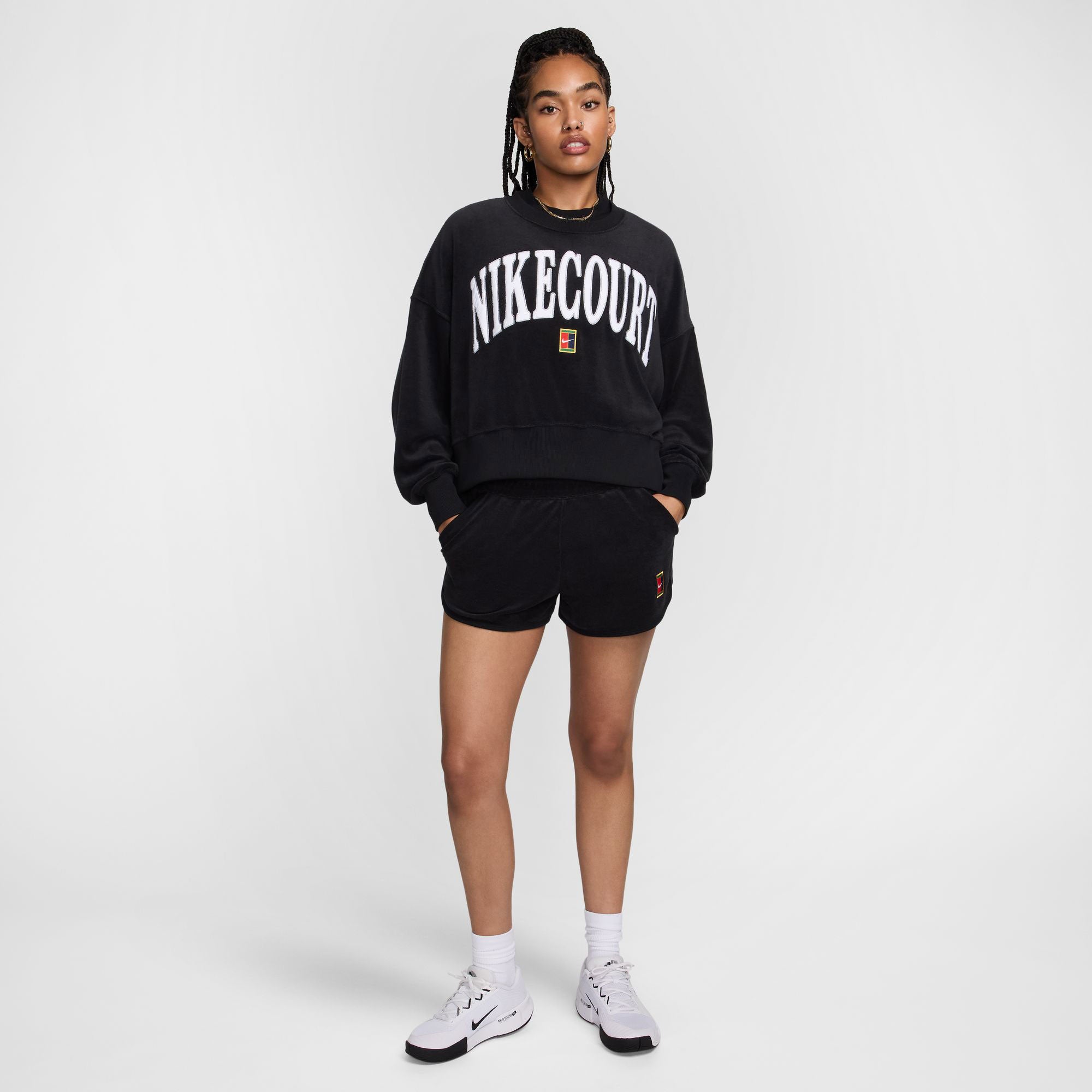 NikeCourt Heritage Women's Oversized Graphic Tennis Sweater、mySite、neckold