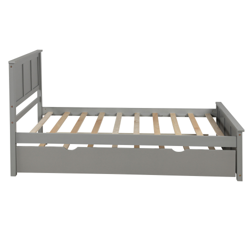 Platform Storage Bed, 2 drawers with wheels, Twin Size Frame, Espresso (New SKU:WF283062AAP)、、casual