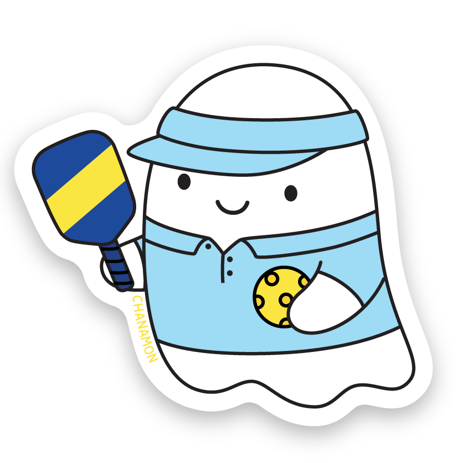 Maison Chanamon - Pickleball Ghost Sticker、mySite、garagedoors4me