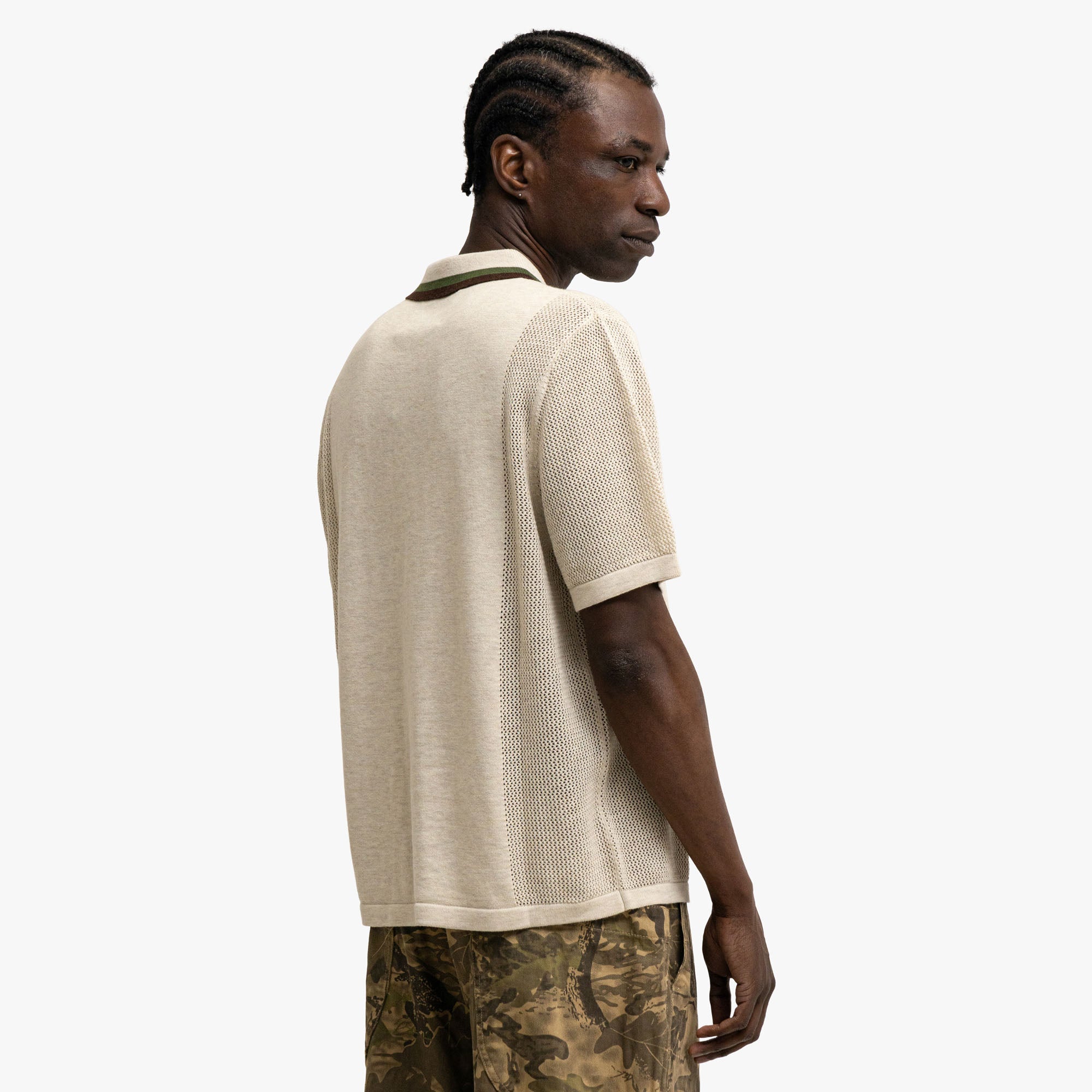  Brain Dead Logo Head Polo Natural、mySite、merchandisen