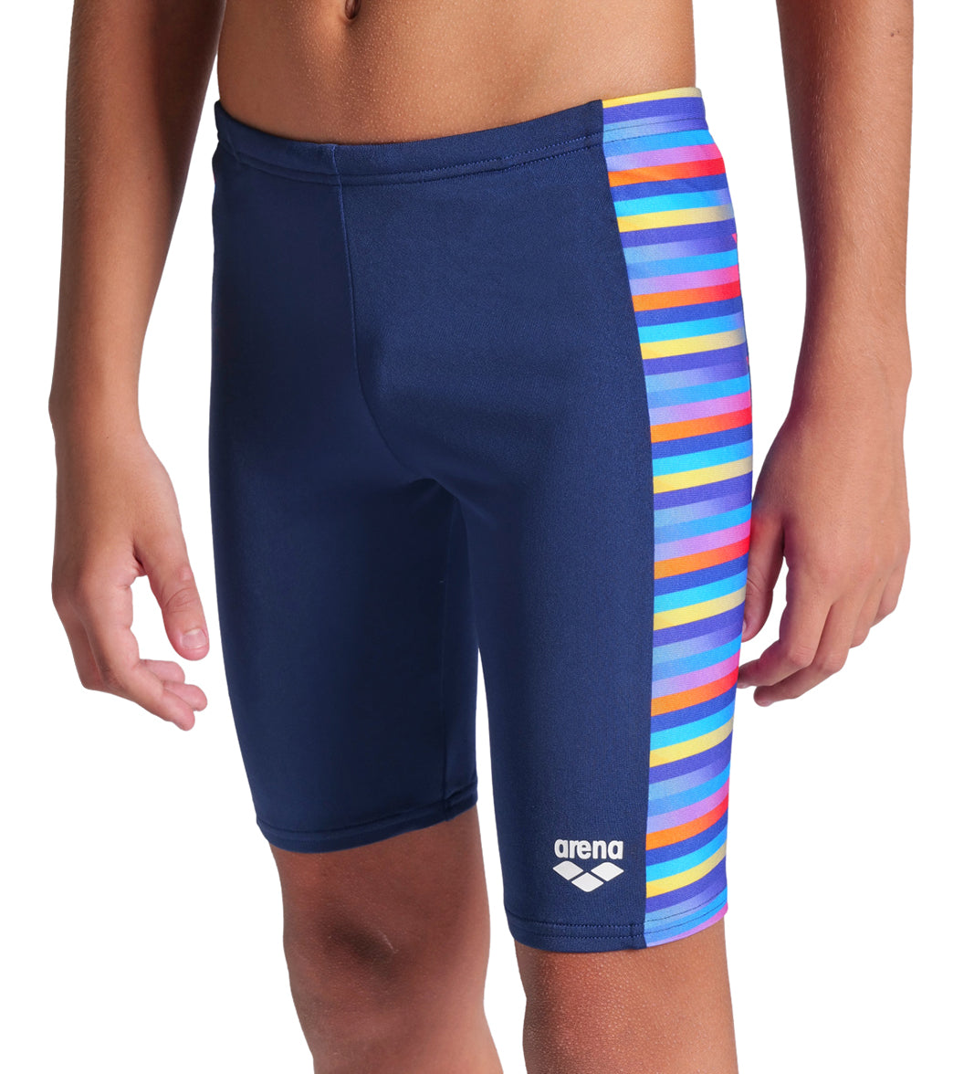 Arena Boys' Racing Stripe Jammer Swimsuit (Little Kid, Big Kid)、mySite、noshort