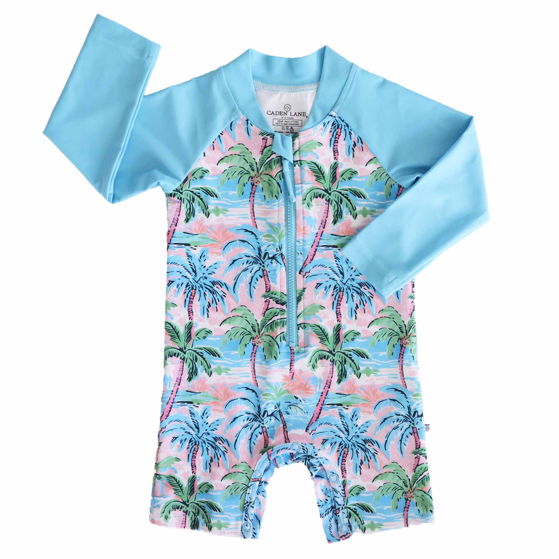  Long Sleeve Rash Guard Swim Romper Shortie | Pastel Palms、mySite、layawaytickets