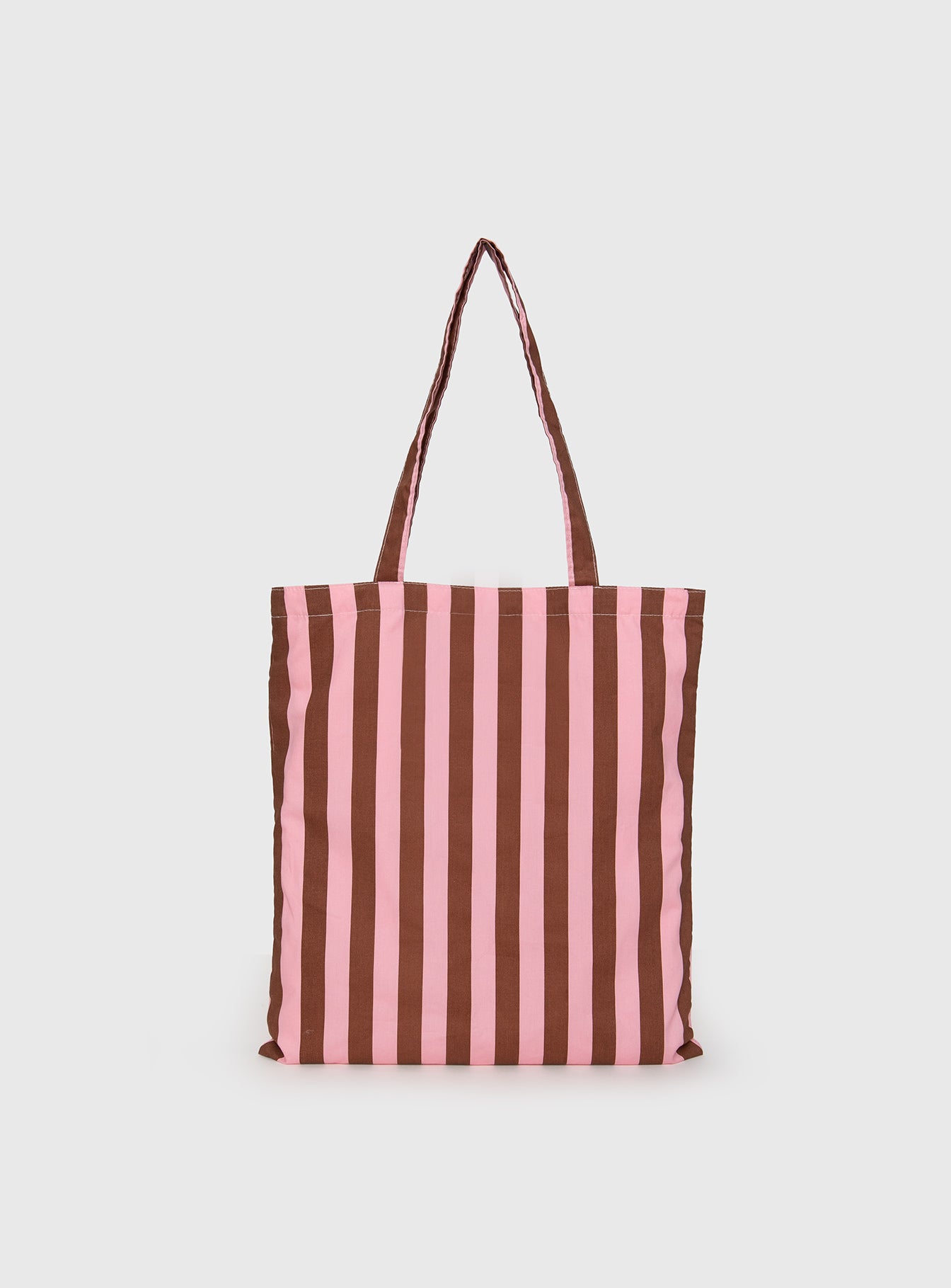 Lelande Striped Tote Bag Pink/brown、mySite、solidvoid