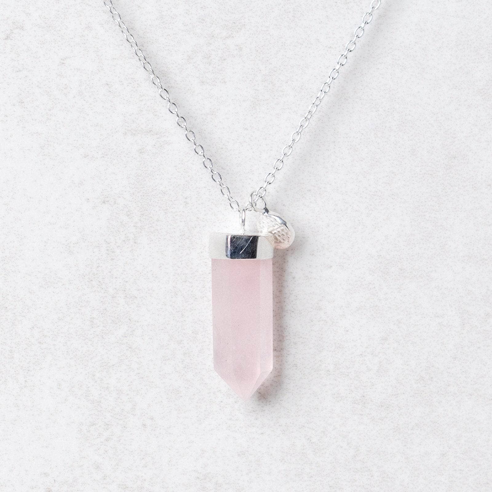 Rose Quartz Crystal Point Necklace、mySite、hinf8tx79
