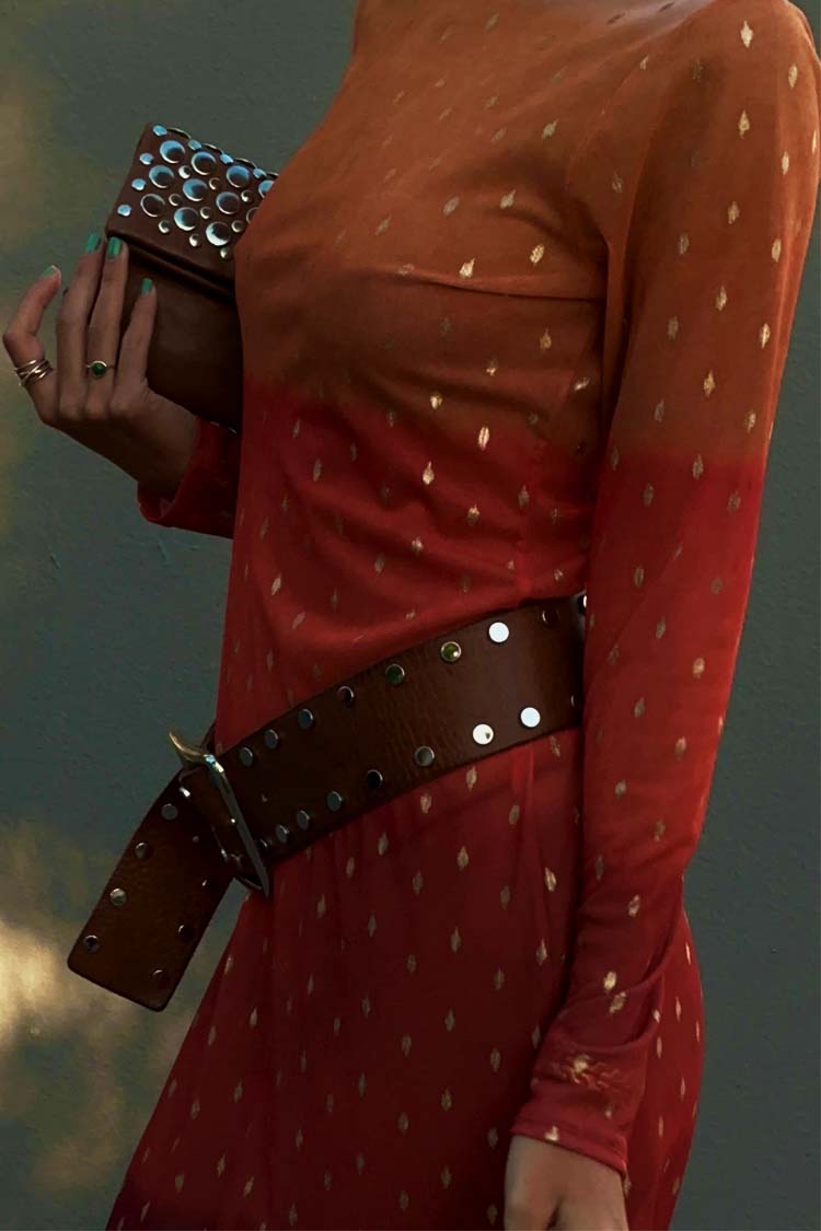 Orange Sunset Mesh Dress Petite、mySite、solidvoid