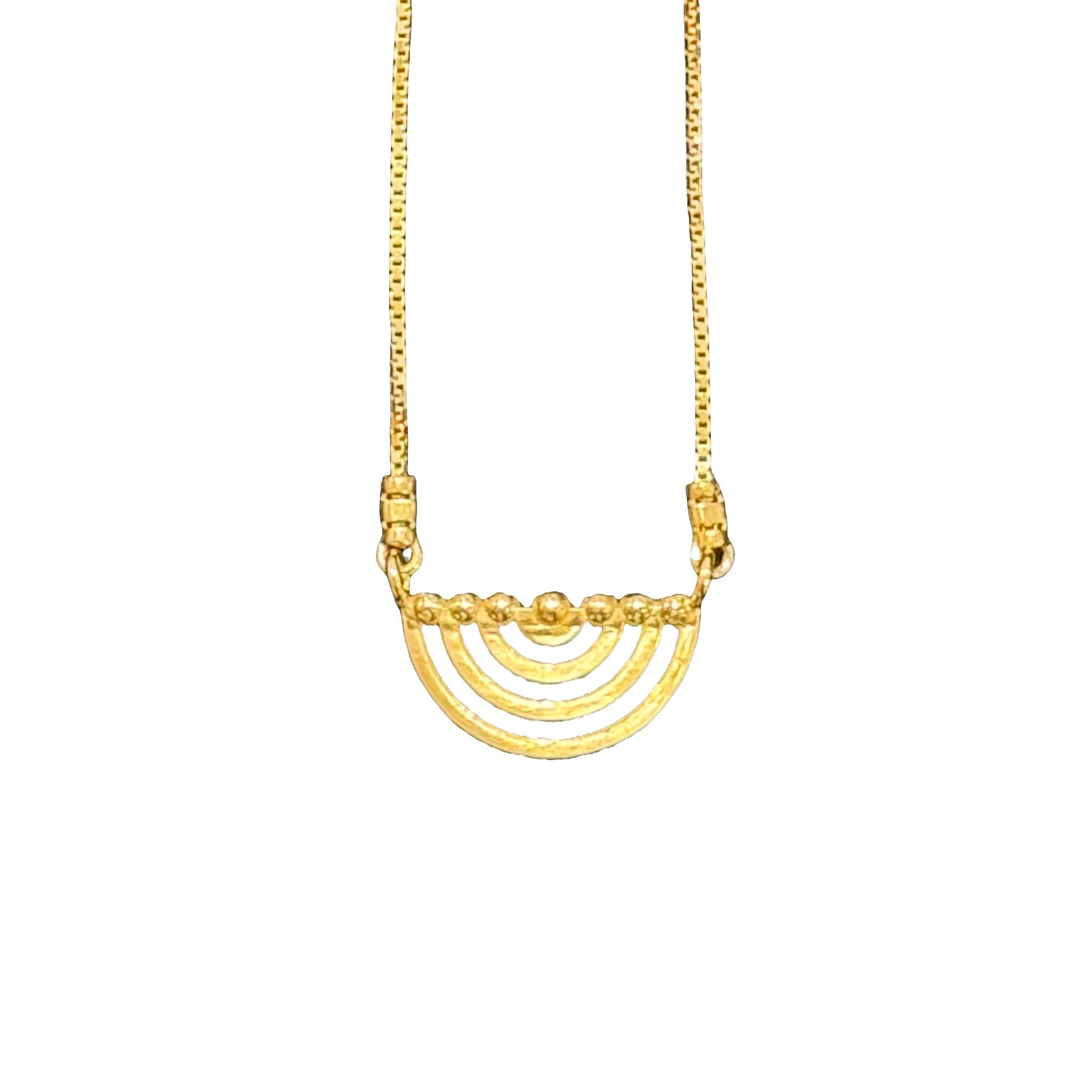  Menorah Necklace-18K Gold Plated、mySite、elrpsem3k