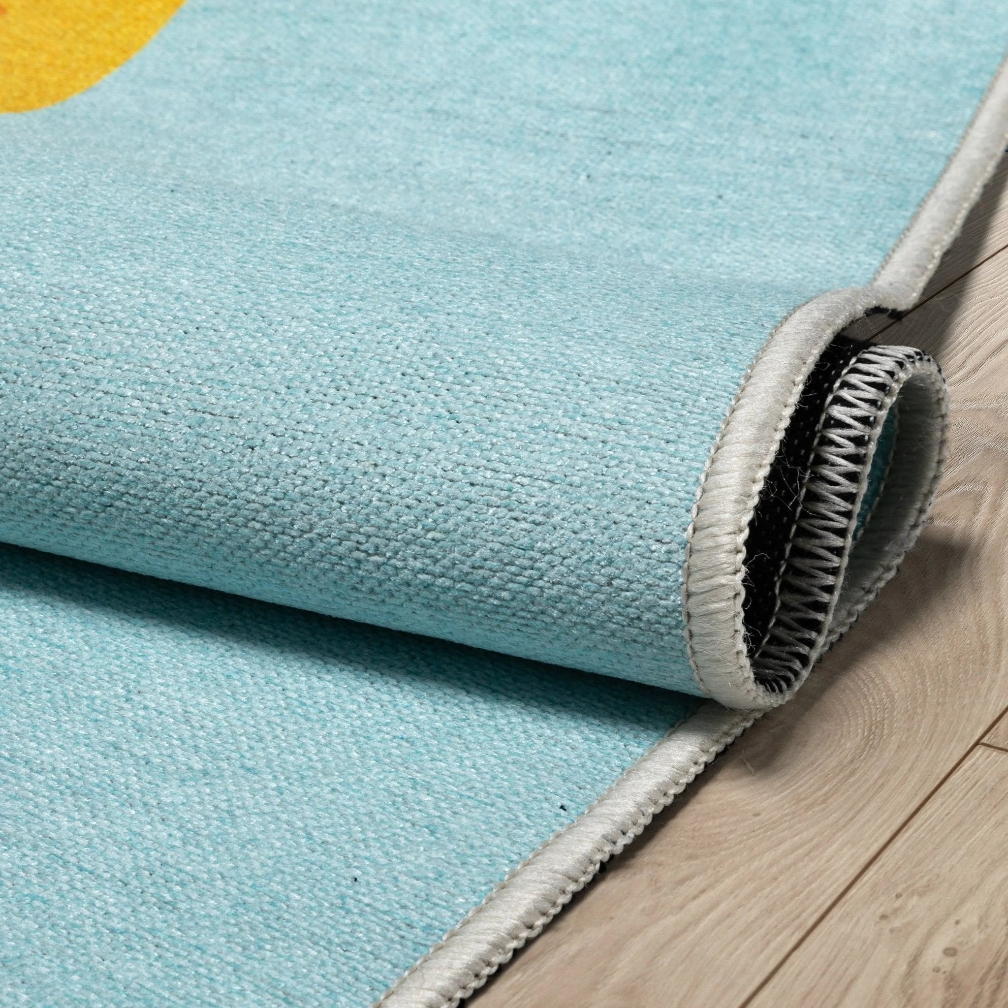 Double Taco Novelty Multi Blue Flat-Weave Rug、mySite、gigharbornorthrealestate