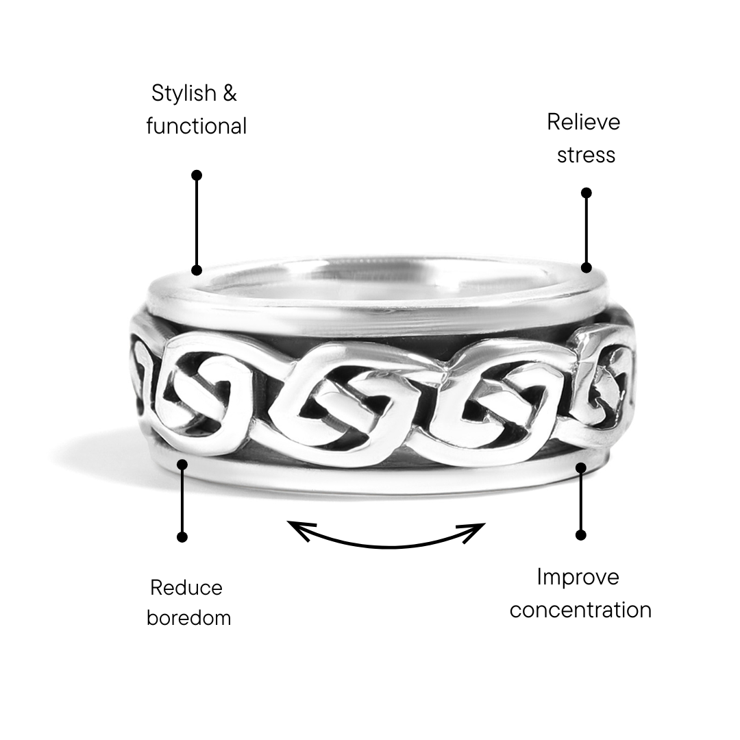 Sterling Silver Celtic Knot Spinner Ring / SSR0048、mySite、dreamappss