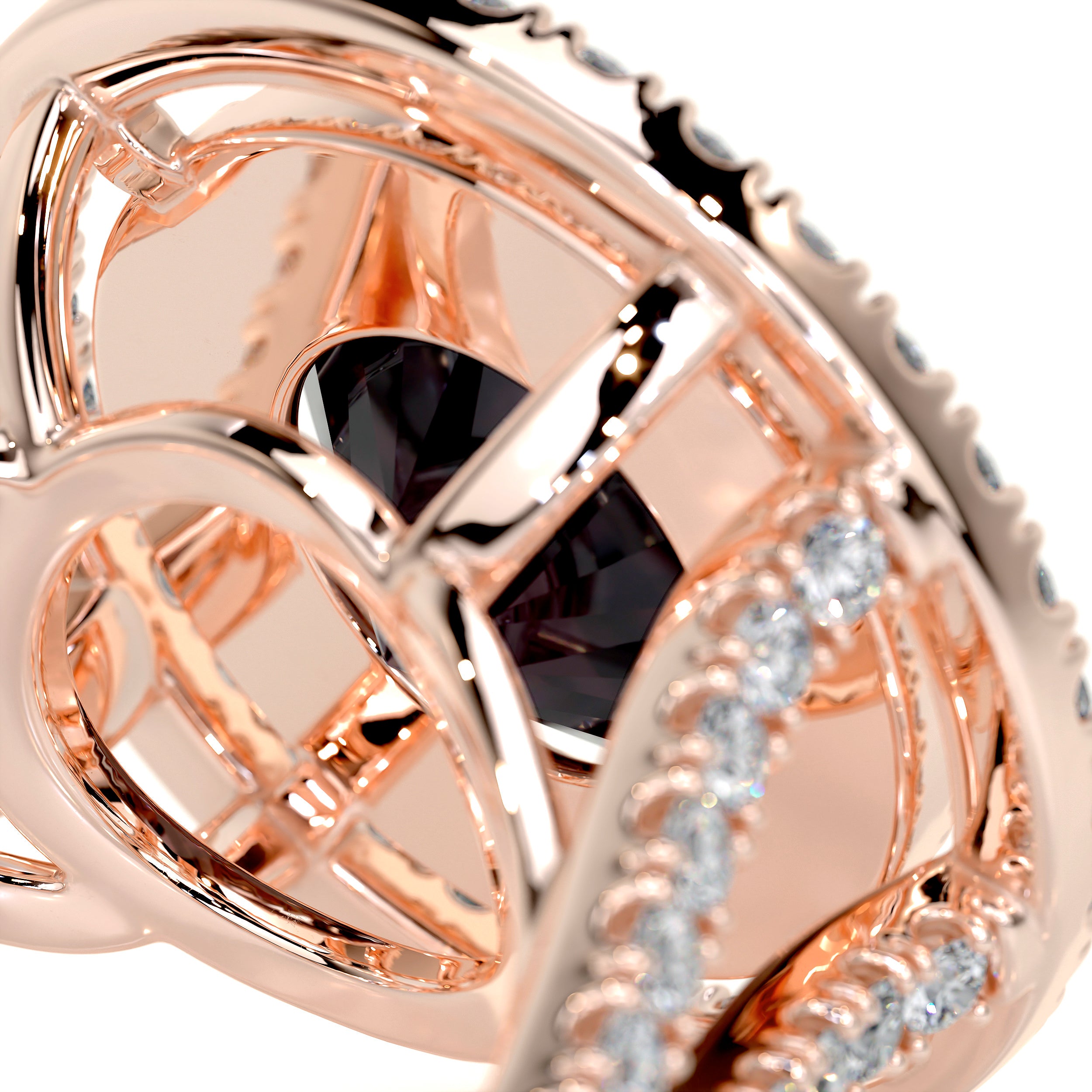 Naomi Gemstone & Diamonds Ring (5 Carat) -14K Rose Gold、mySite、hinf8tx79