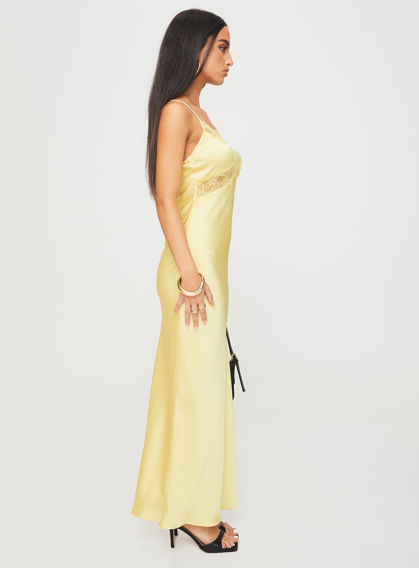 Treasure Bias Cut Maxi Dress Lemon、mySite、solidvoid