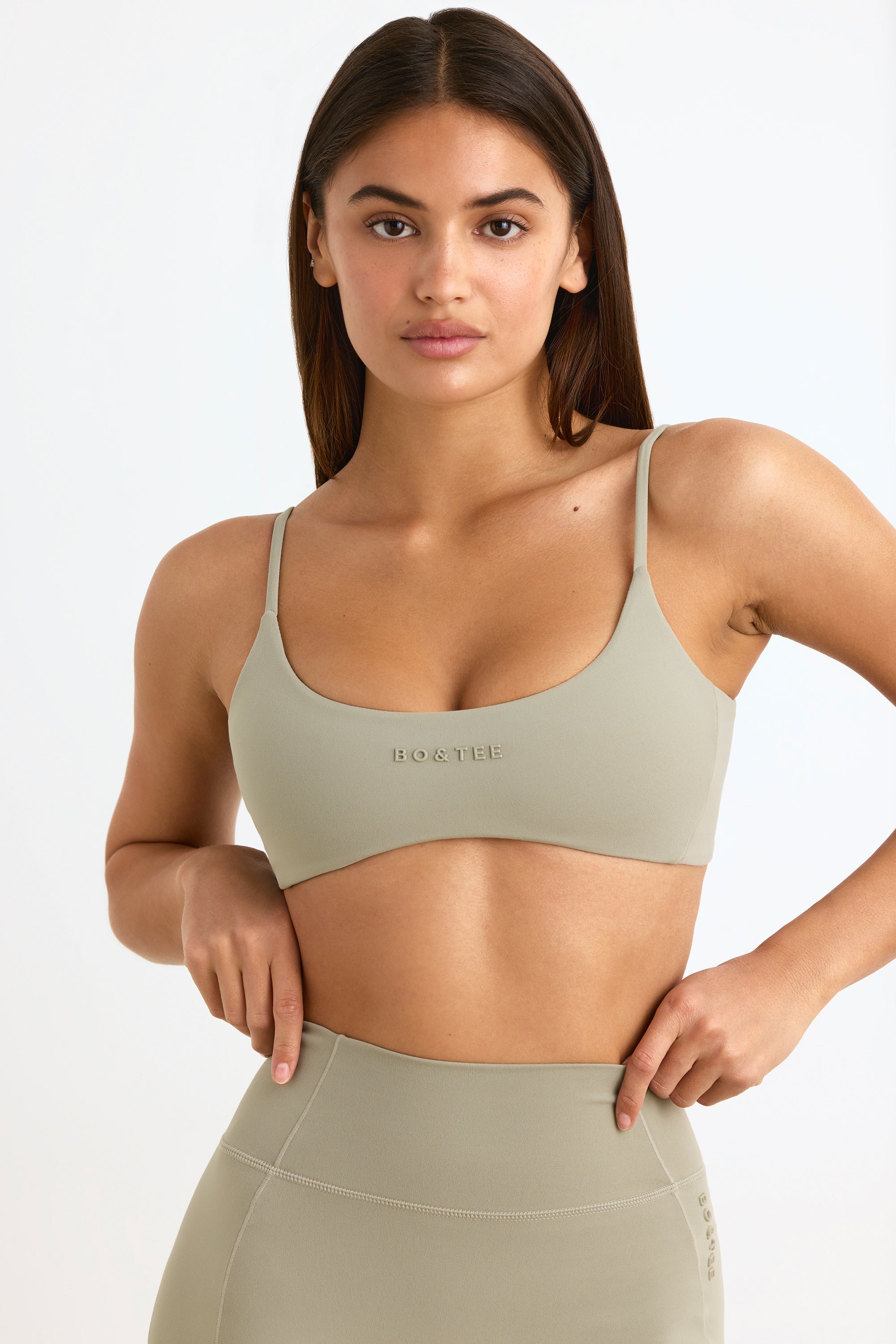 Soft Active Sports Bra in Mineral、mySite、solidvoid
