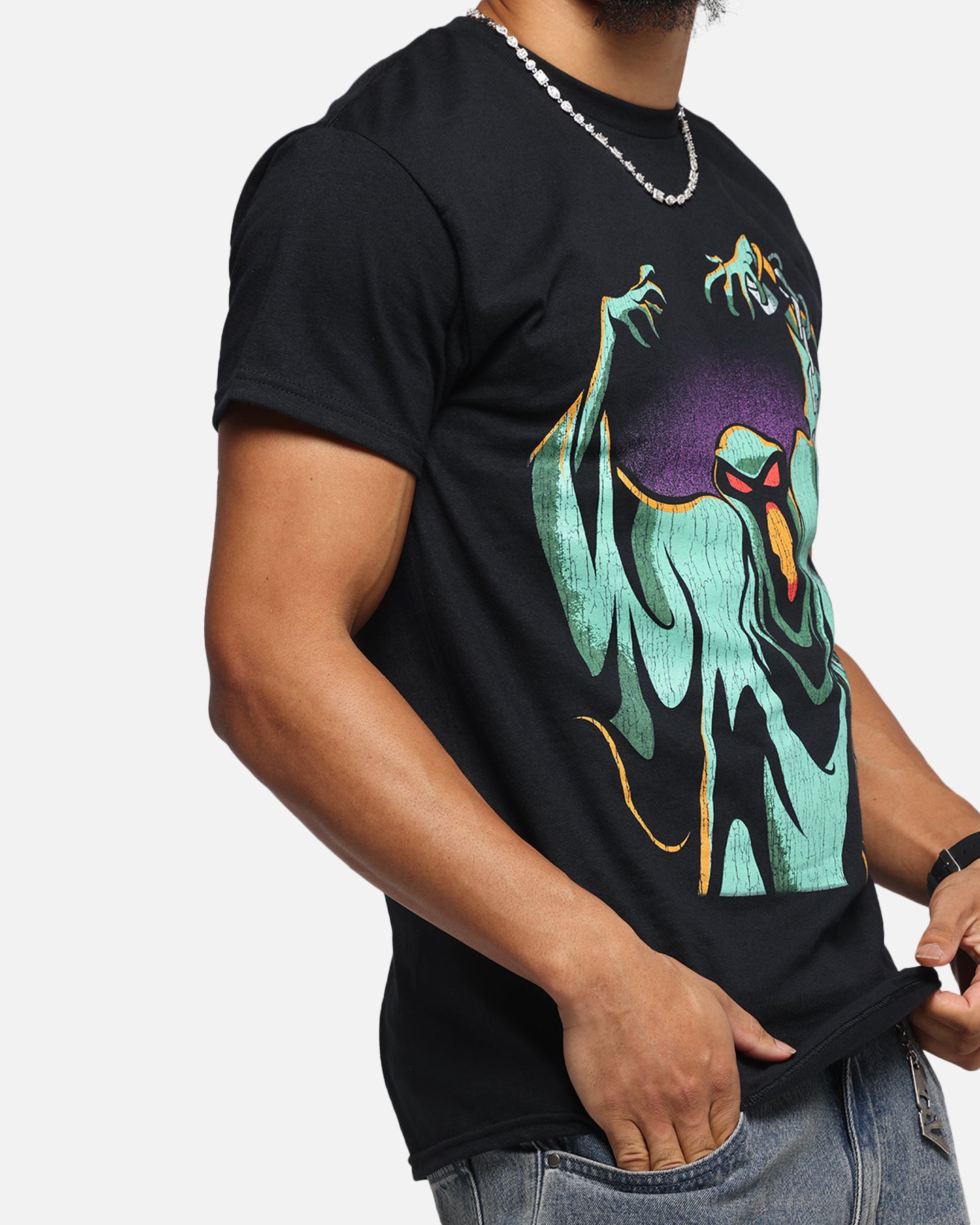 Goat Crew X Scooby-Doo Green Ghost Vintage T-Shirt Black、mySite、zt4zffjzw