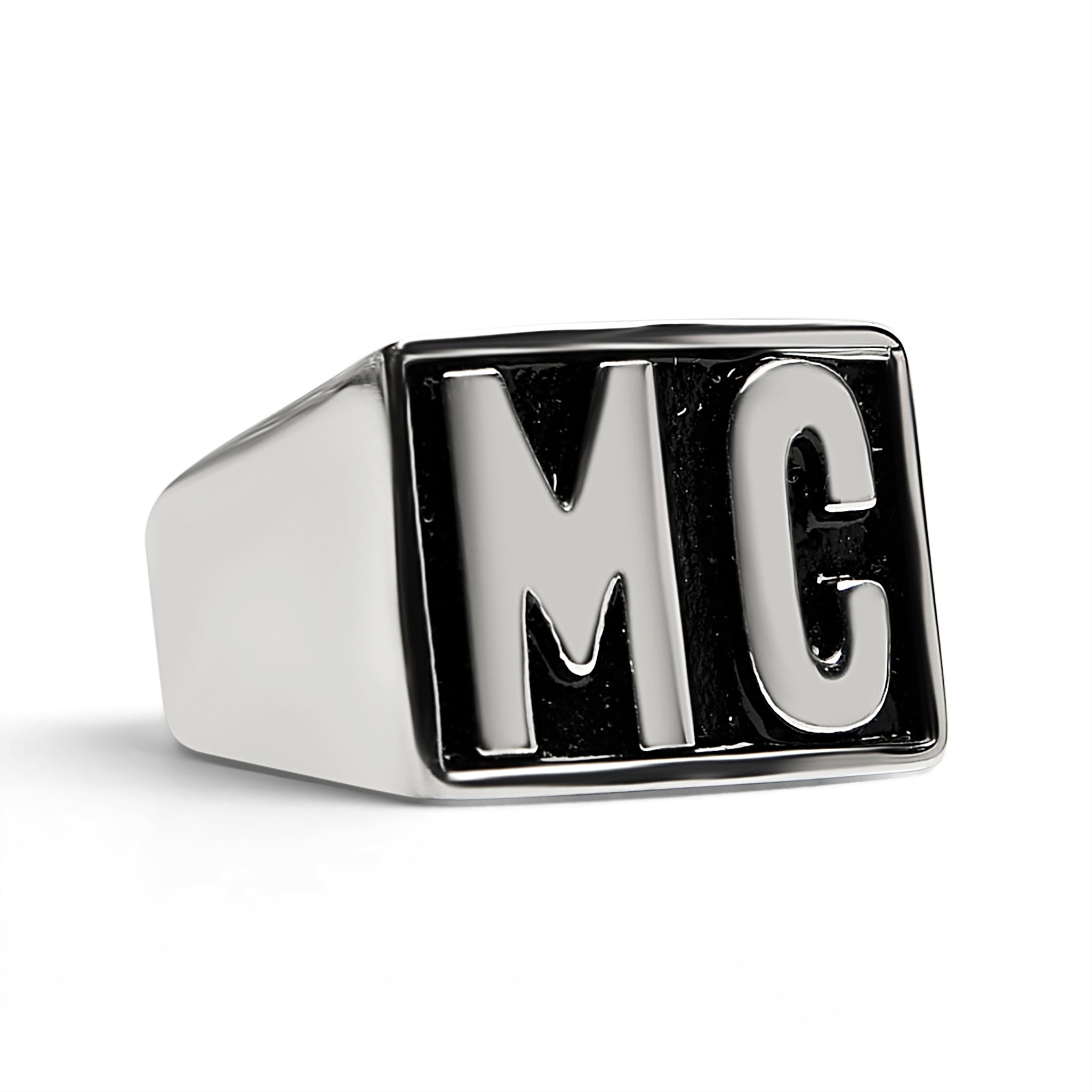 Stainless Steel Motorcycle Club MC Insignia Signet Ring / SCR4055、mySite、dreamappss