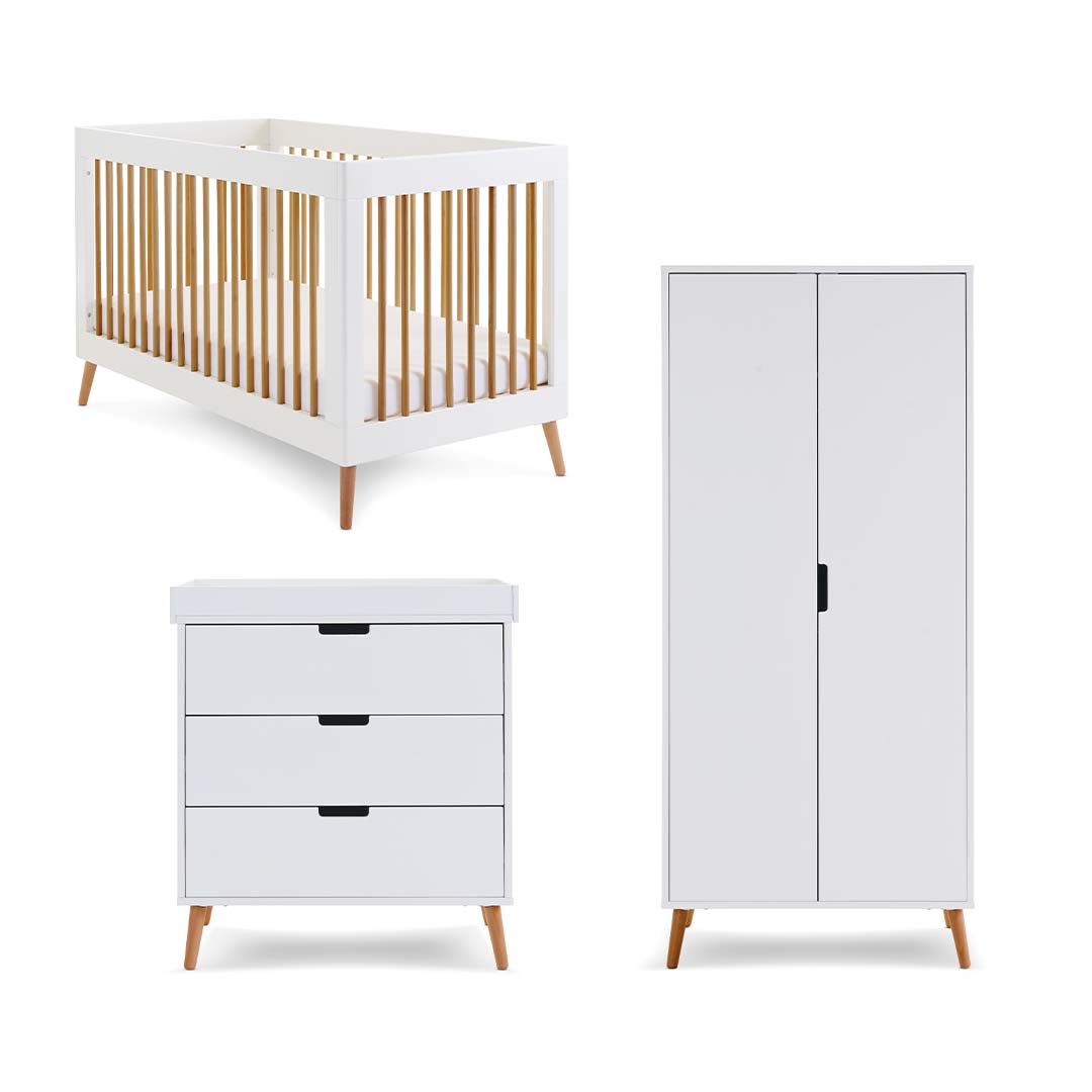 Obaby Maya 3 Piece Room Set - White + Natural、mySite、merchandisen