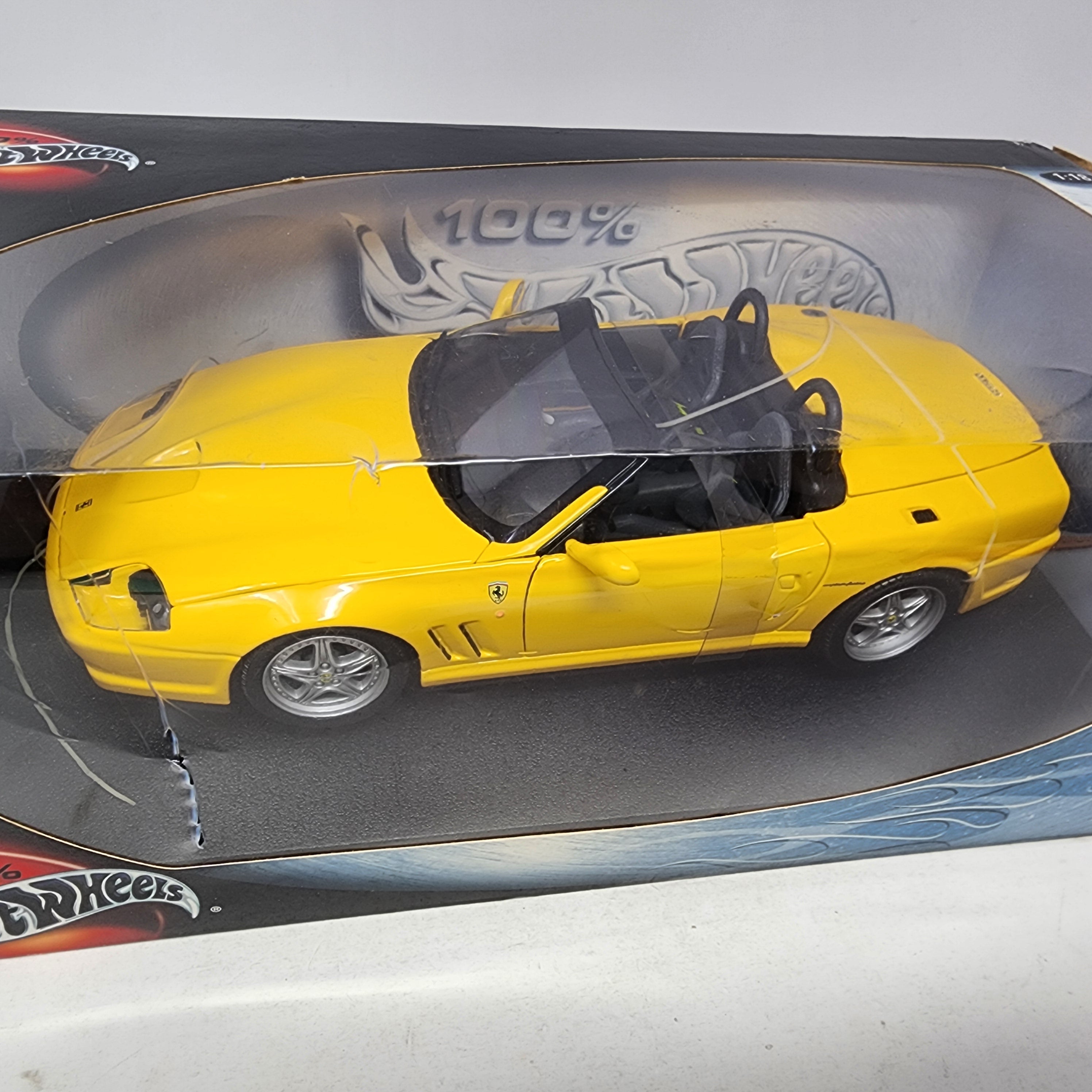 Ferrari 550 Barchetta Pinninfarina * Yellow * 100% Hot Wheels 1/18 Scale、mySite、hgirdovlk