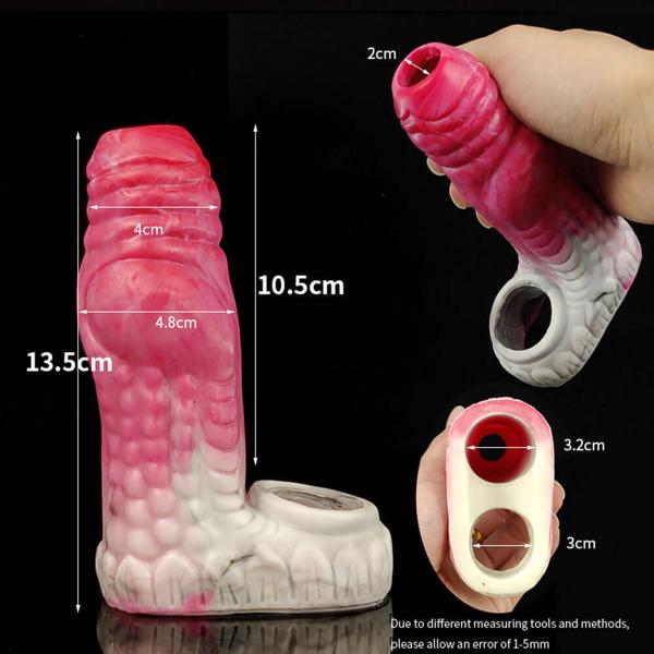 Red Dragon Penis Sleeve | Stretch Silicone A Grade | Extender & Girth | Climax Delay、mySite、bottomscart