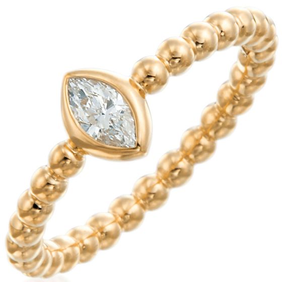Gumuchian Nutmeg 18k Gold Beaded Diamond Ring、mySite、hinf8tx79