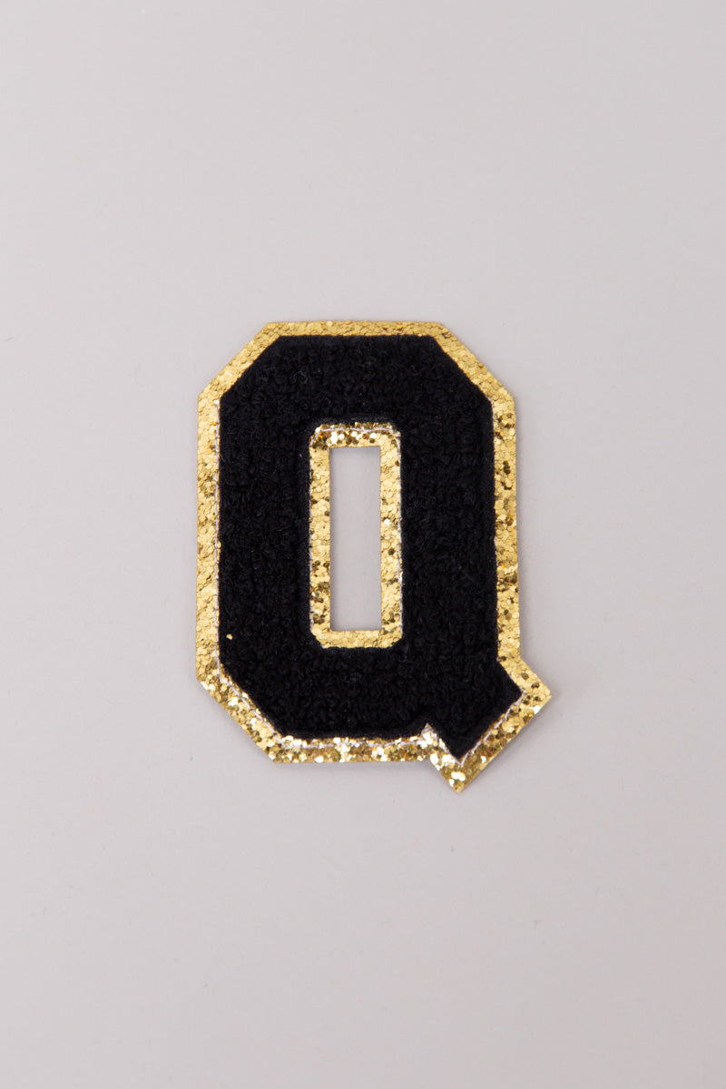 Chenille Adhesive Letter Patches- Black 5.5cm、mySite、hinf8tx79