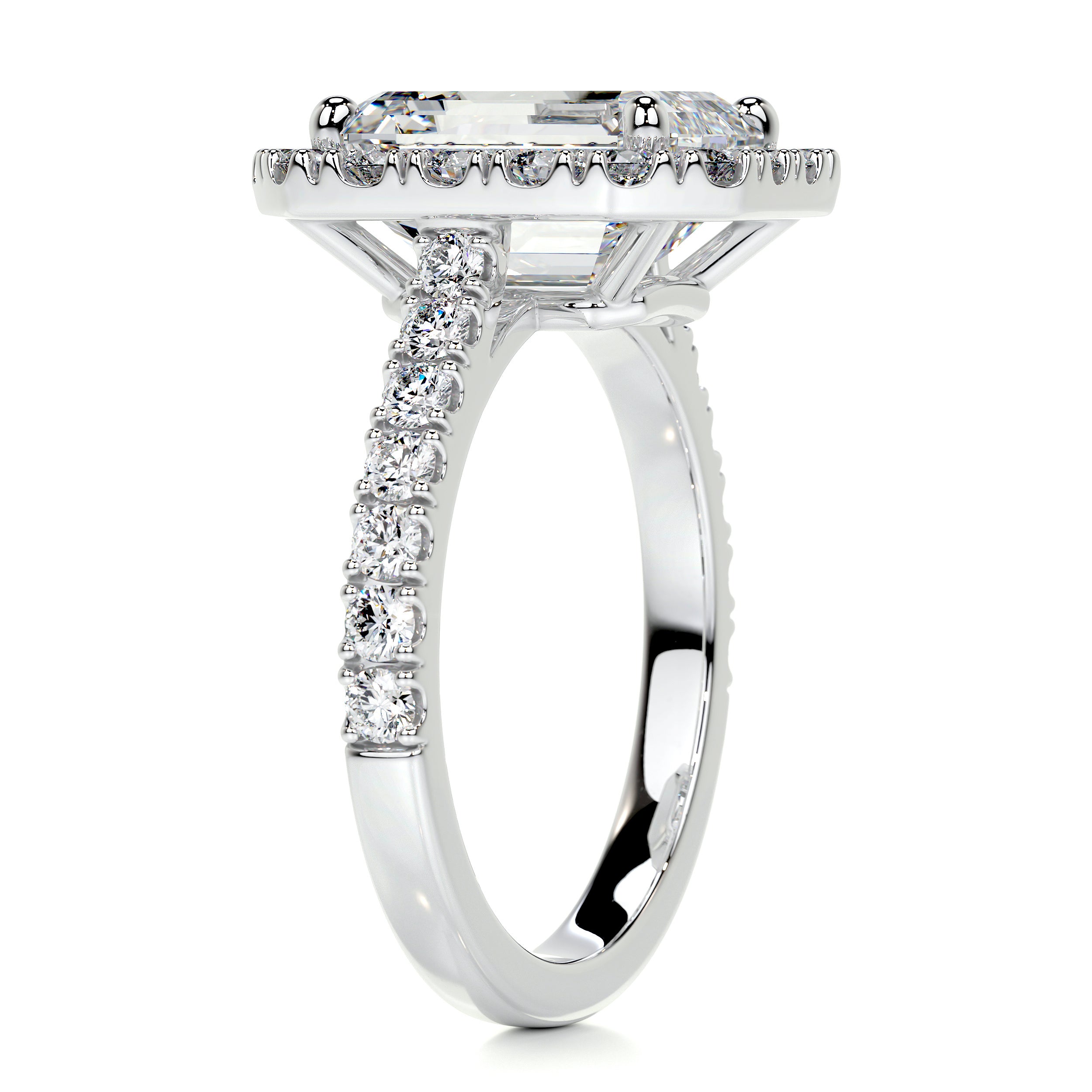 Zoey Moissanite & Diamond Ring -18K White Gold、mySite、hinf8tx79