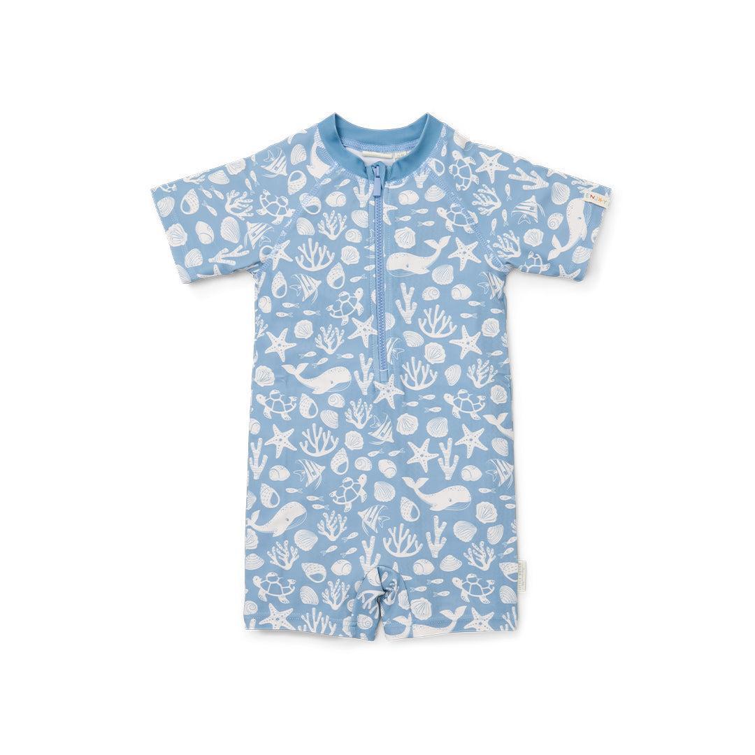  Little Dutch Swimsuit Short Sleeves - Sea Life Ocean Blue、mySite、merchandisen