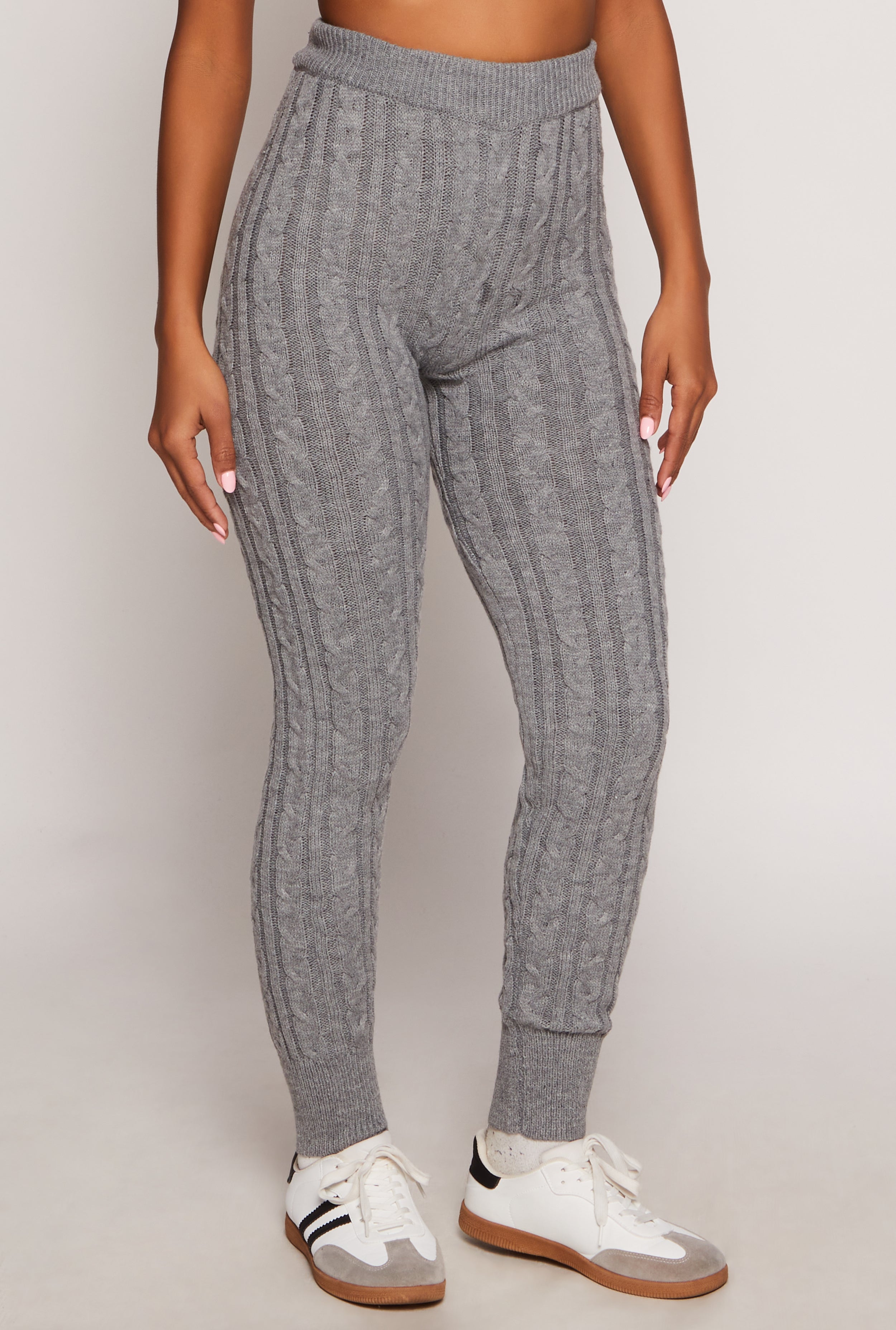 Cable Knit High Waist Joggers、mySite、camillekostekn