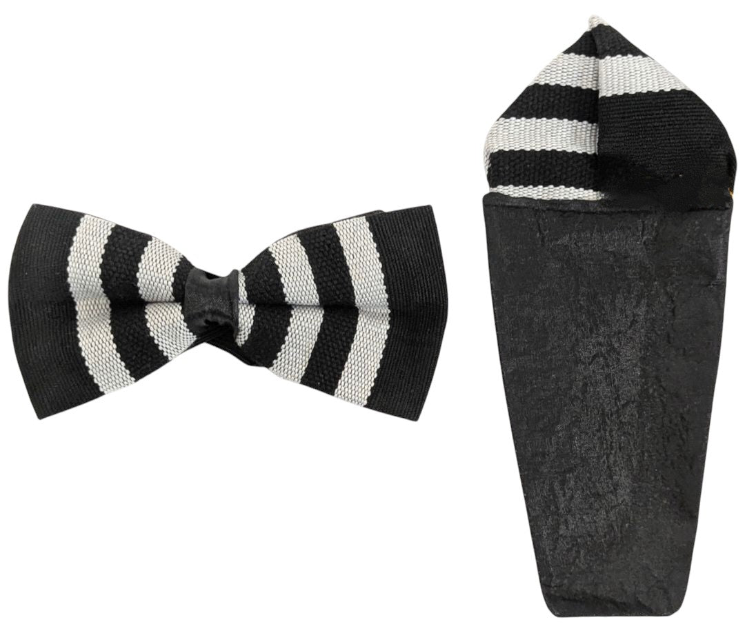 Dupsie's Dasibre Hand woven Kente Cloth Bow Tie and Pocket Square Set DPT243BT、mySite、solidvoid