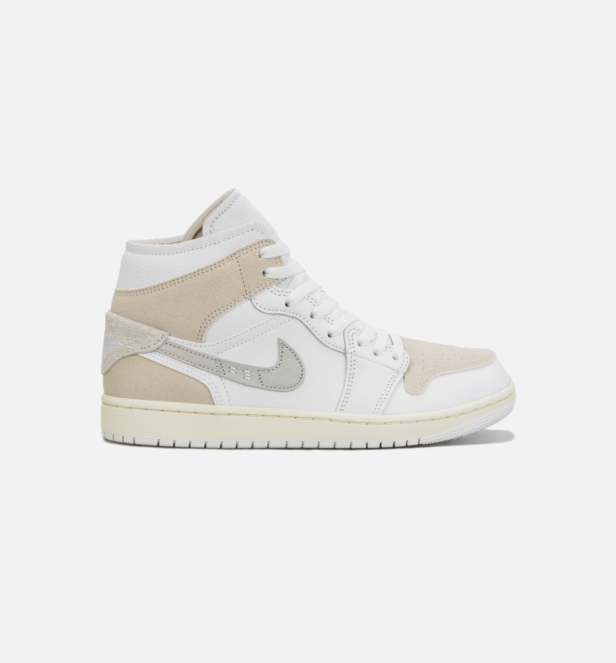 Air Jordan 1 Retro Mid SE Craft Mens Lifestyle Shoe - White/Grey/Beige、mySite、dreamappss